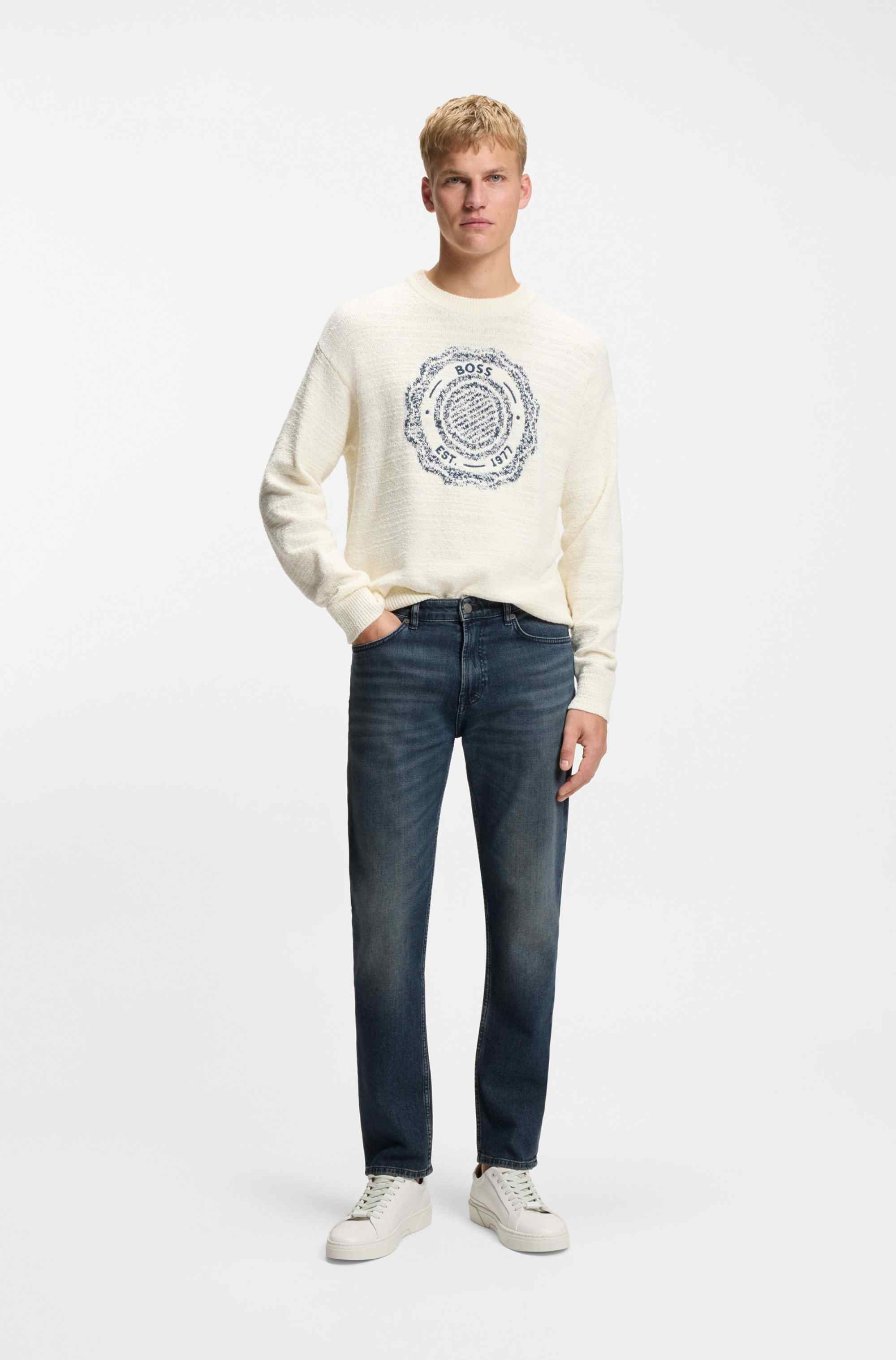 Maine regular-fit jeans in blue comfort-stretch denim