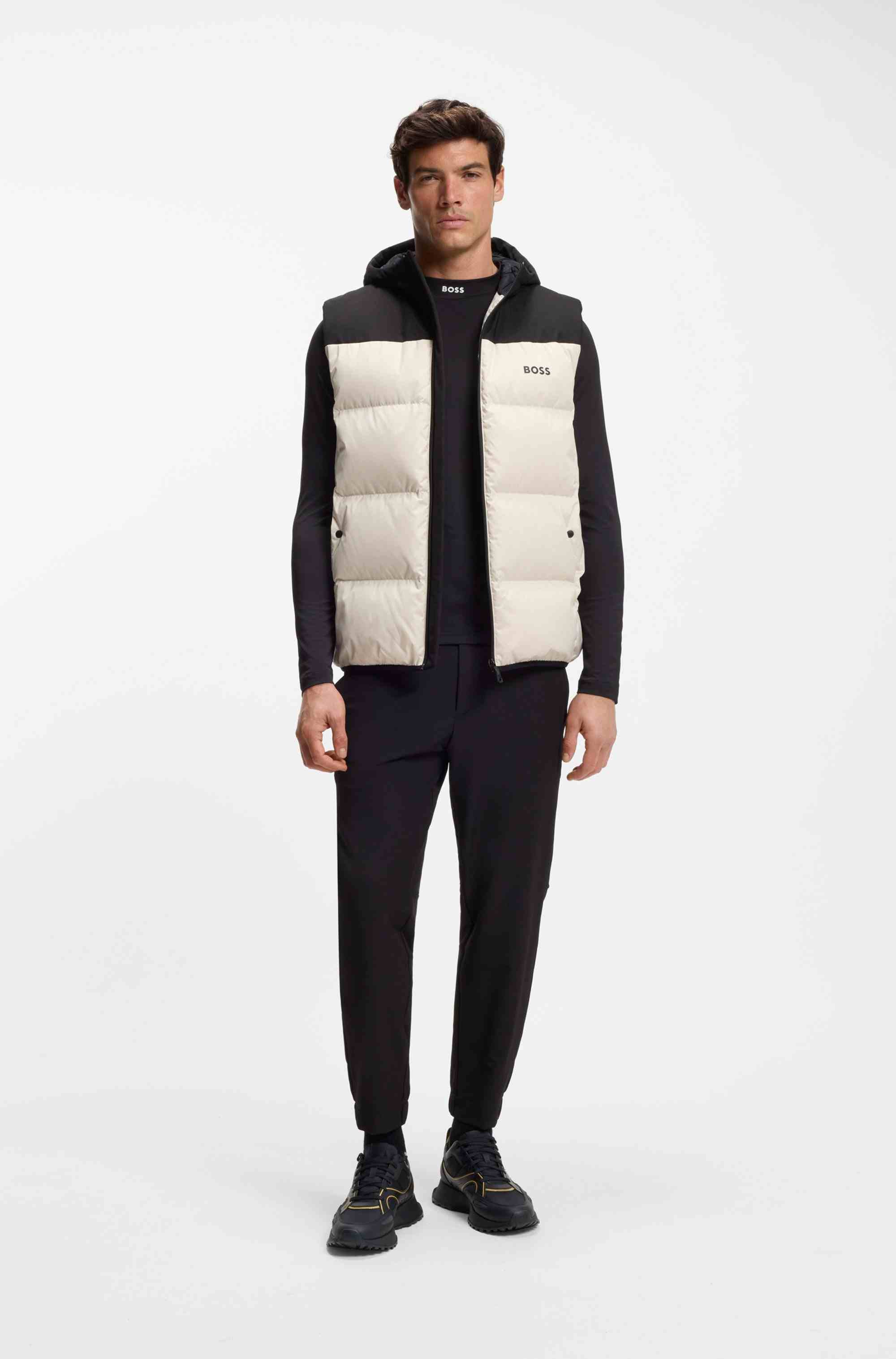 Trainers with logo and piping detail