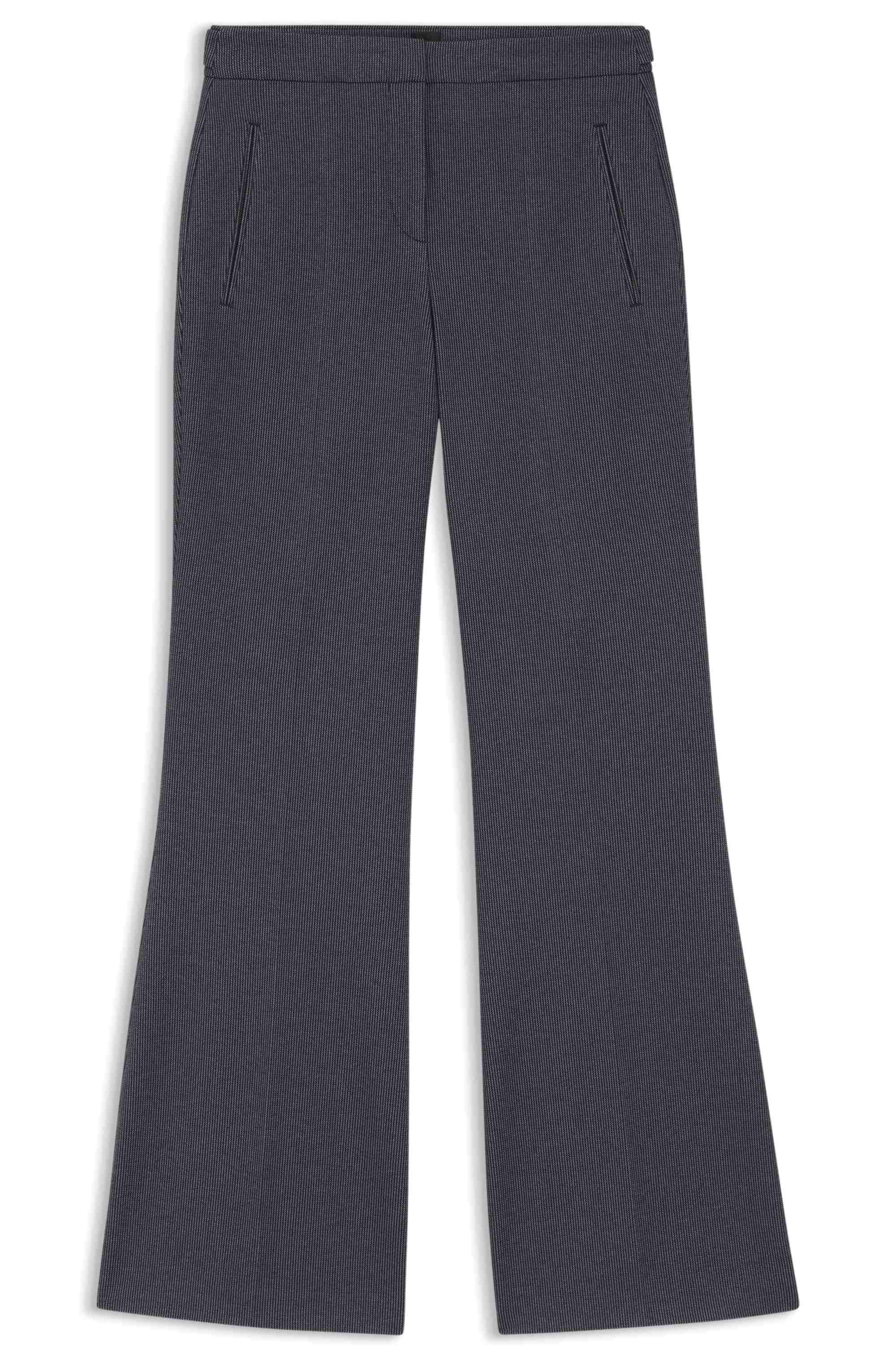 Slim-fit trousers in patterned performance-stretch jersey