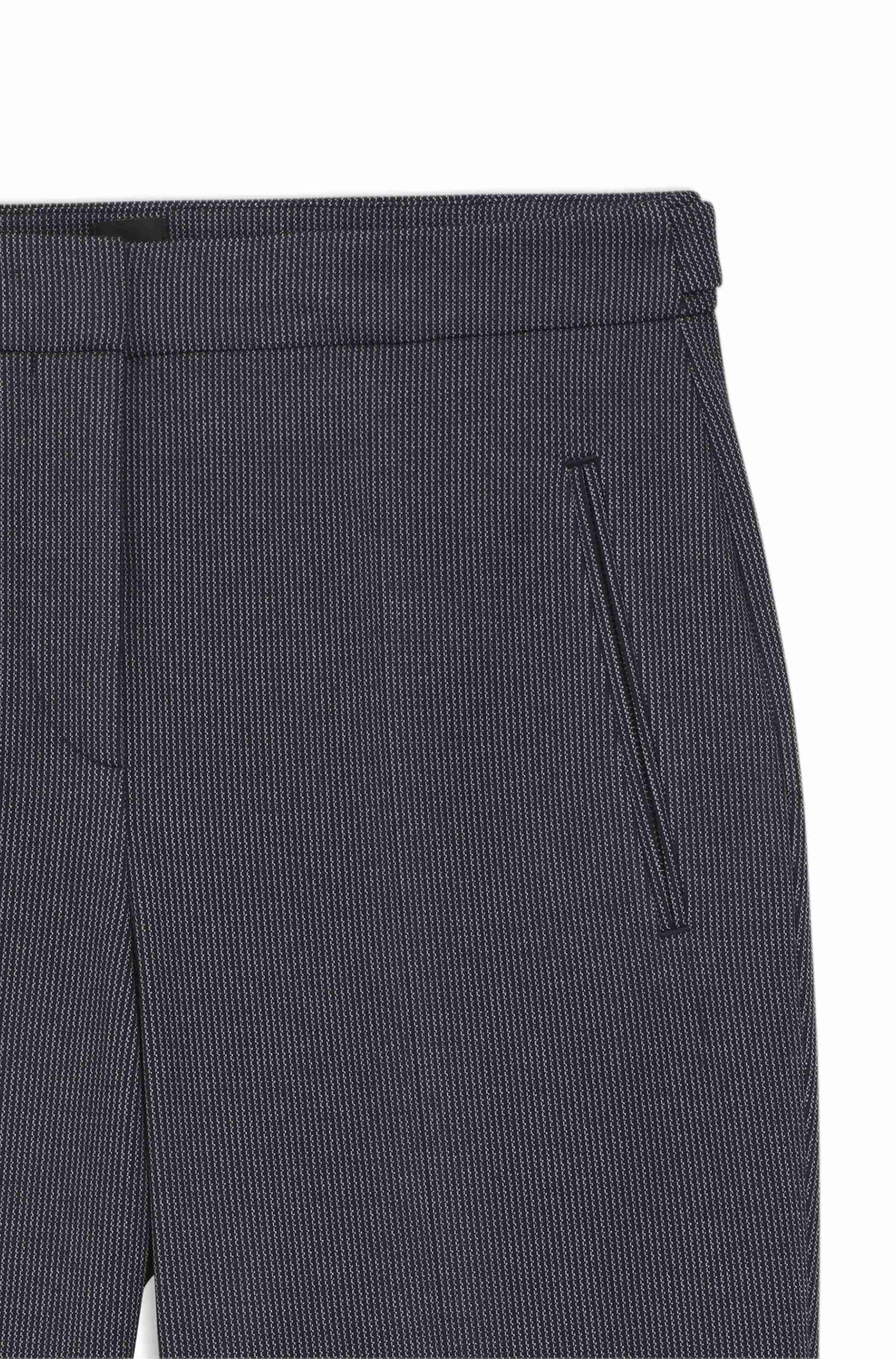 Slim-fit trousers in patterned performance-stretch jersey