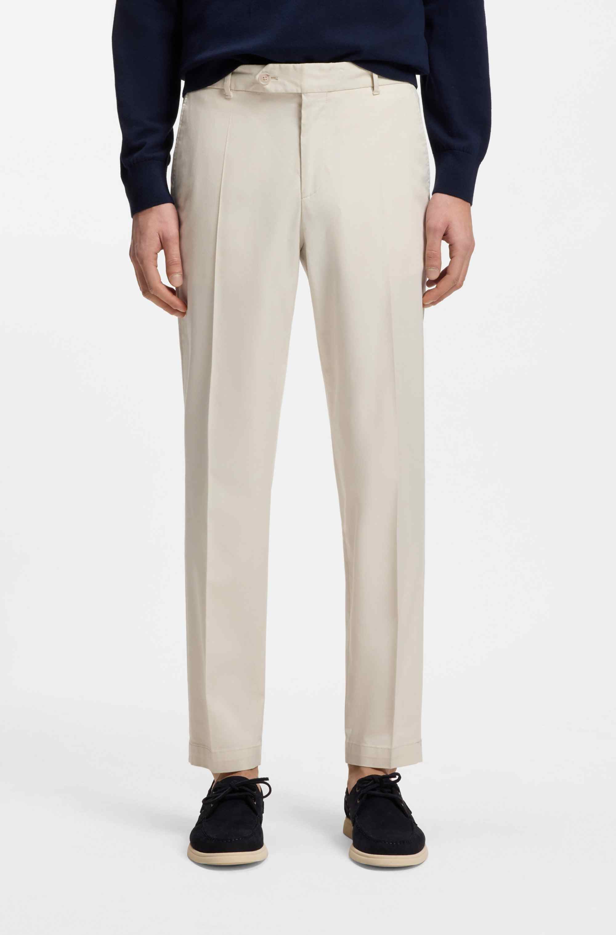 Tapered-fit trousers in washable stretch fabric