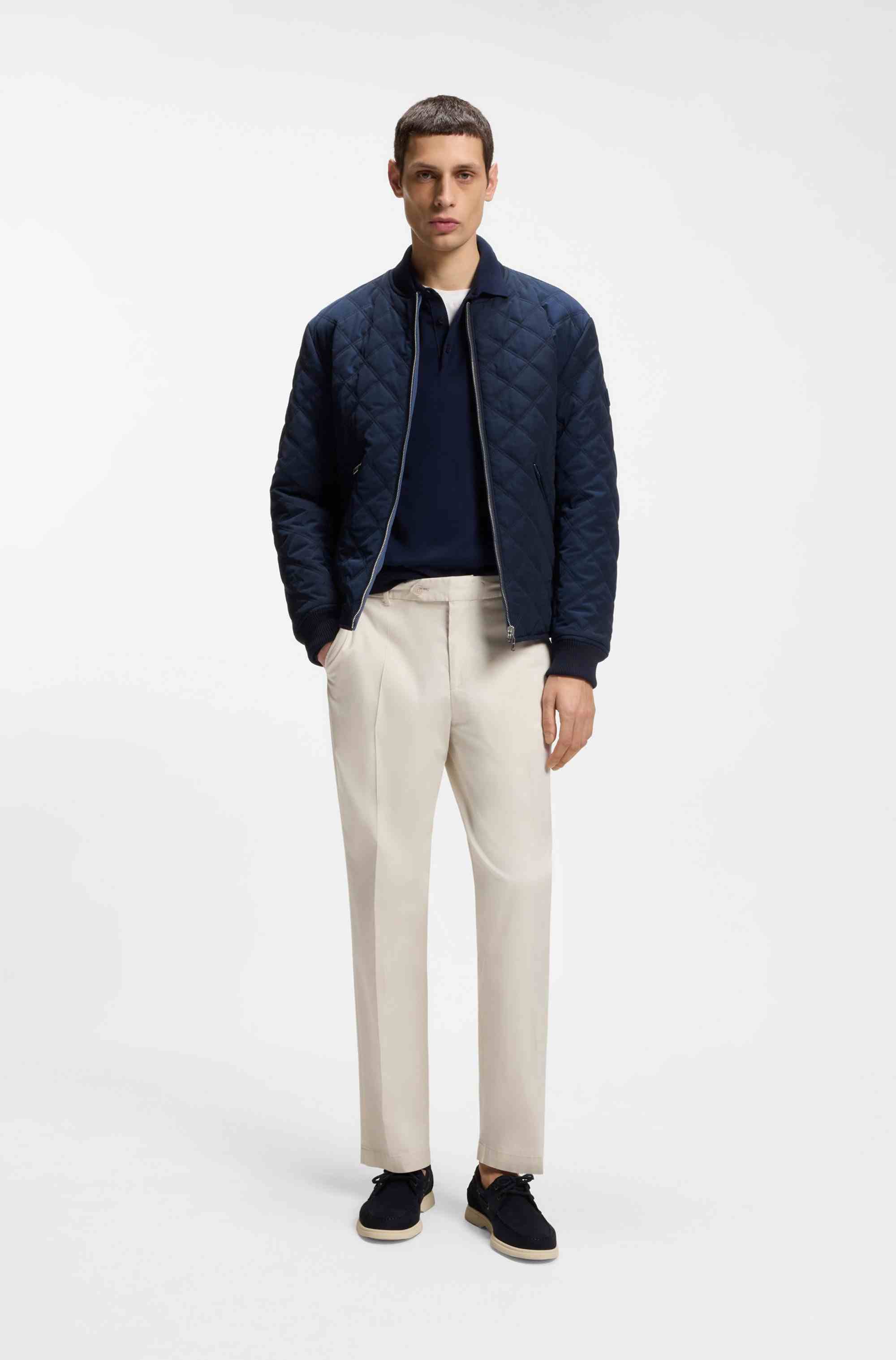 Tapered-fit trousers in washable stretch fabric