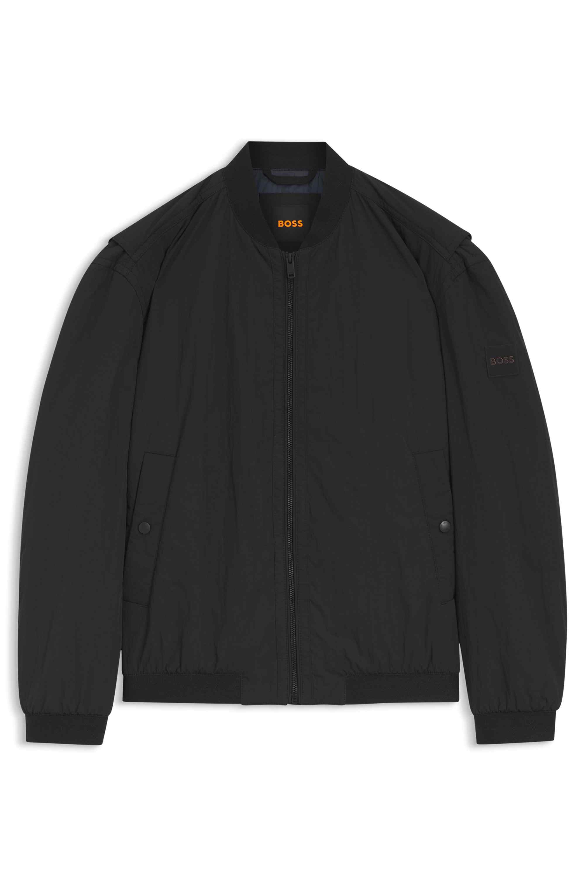 Water-repellent bomber jacket in soft-touch fabric