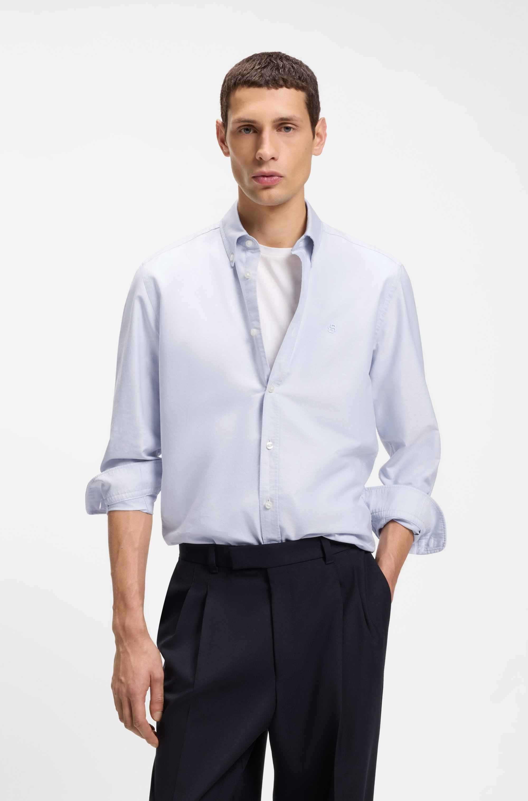 Regular-fit shirt in Oxford cotton