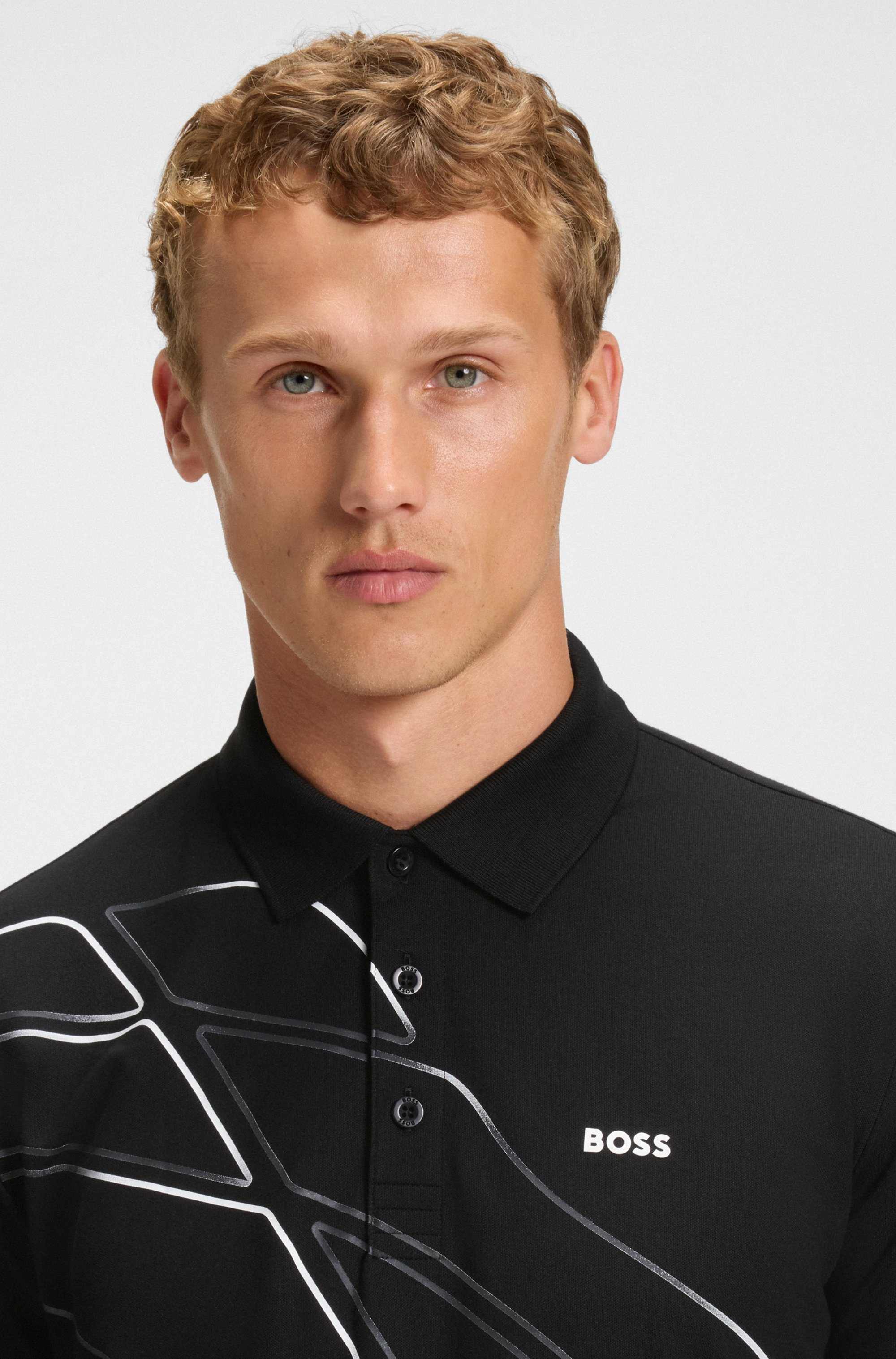 Paddy cotton-blend polo shirt with artwork