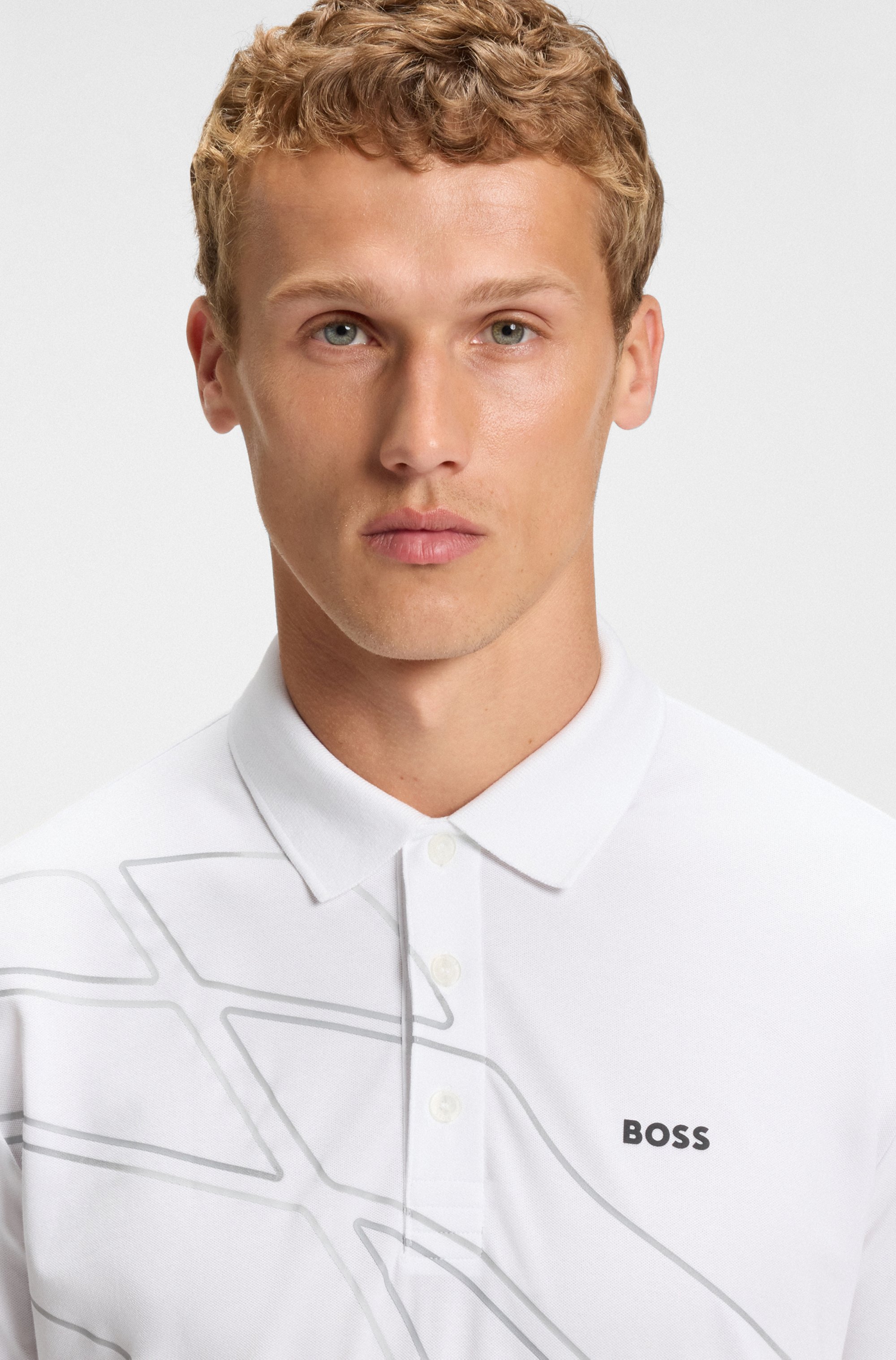 Paddy cotton-blend polo shirt with artwork