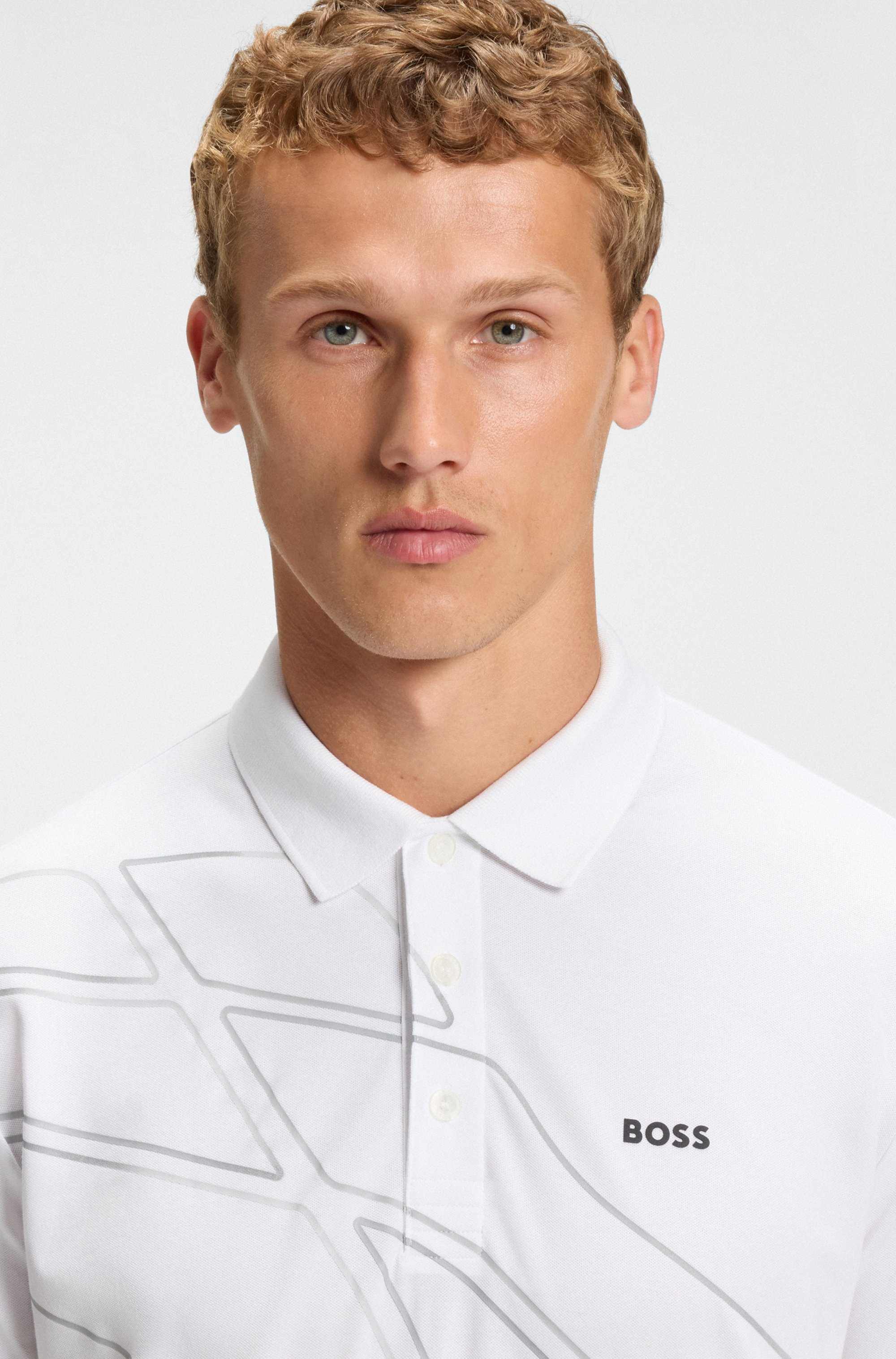 Paddy cotton-blend polo shirt with artwork