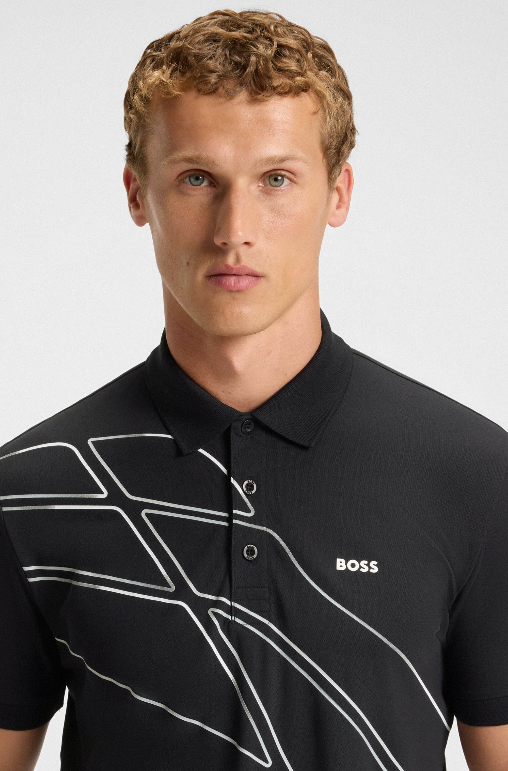 Paddy cotton-blend polo shirt with artwork