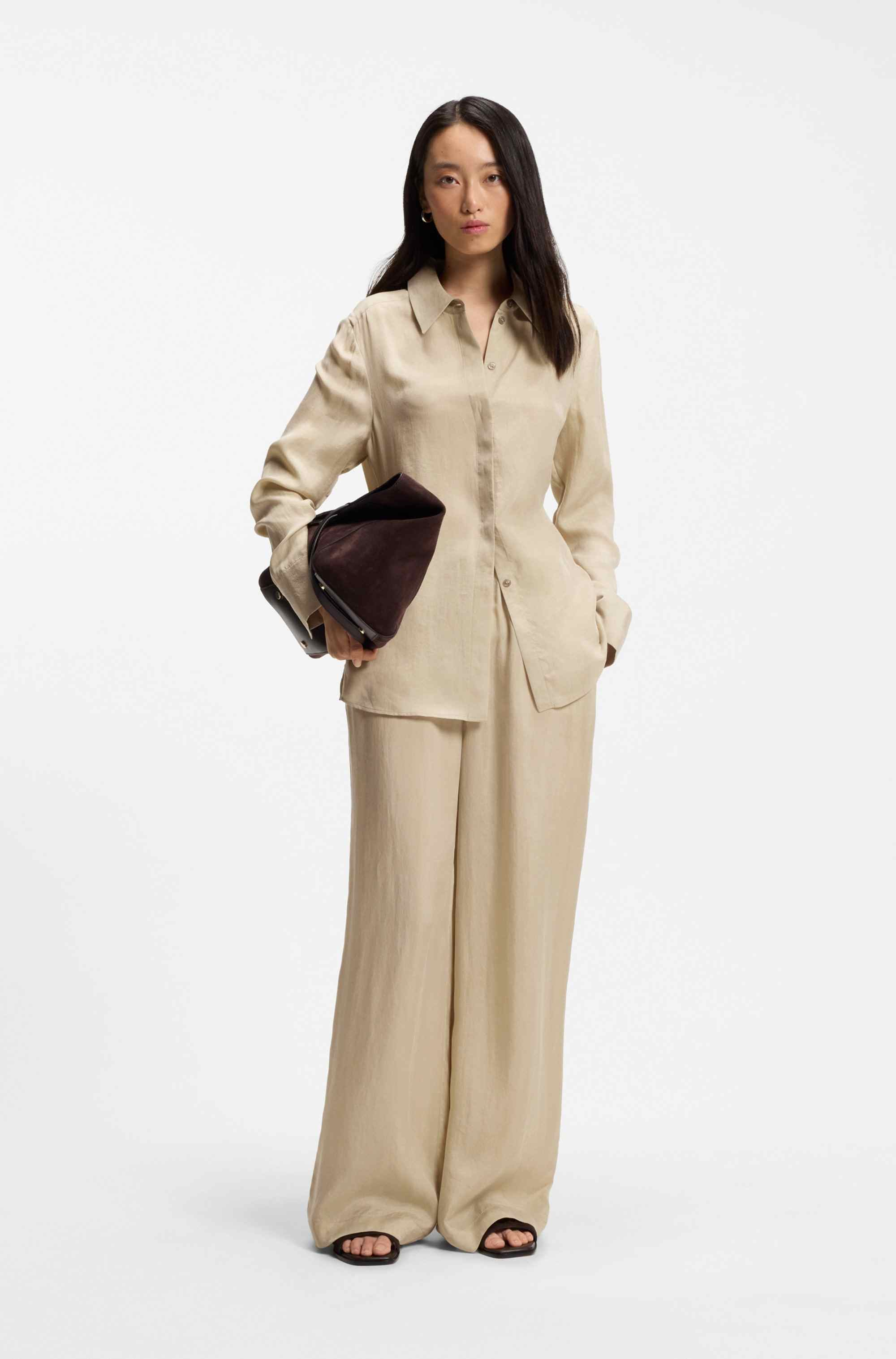 Relaxed-fit trousers with drawcord waist