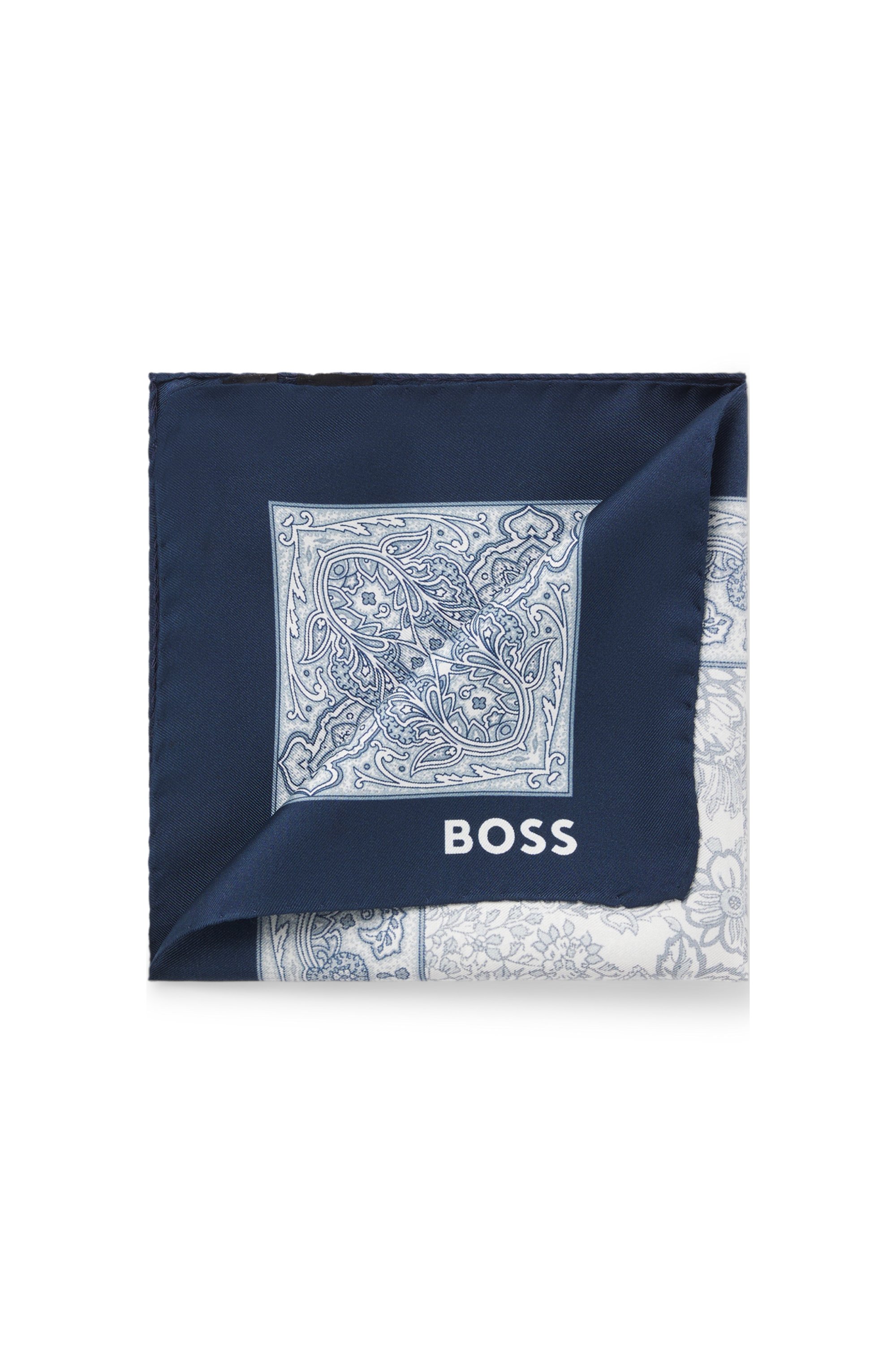 Printed pocket square in silk