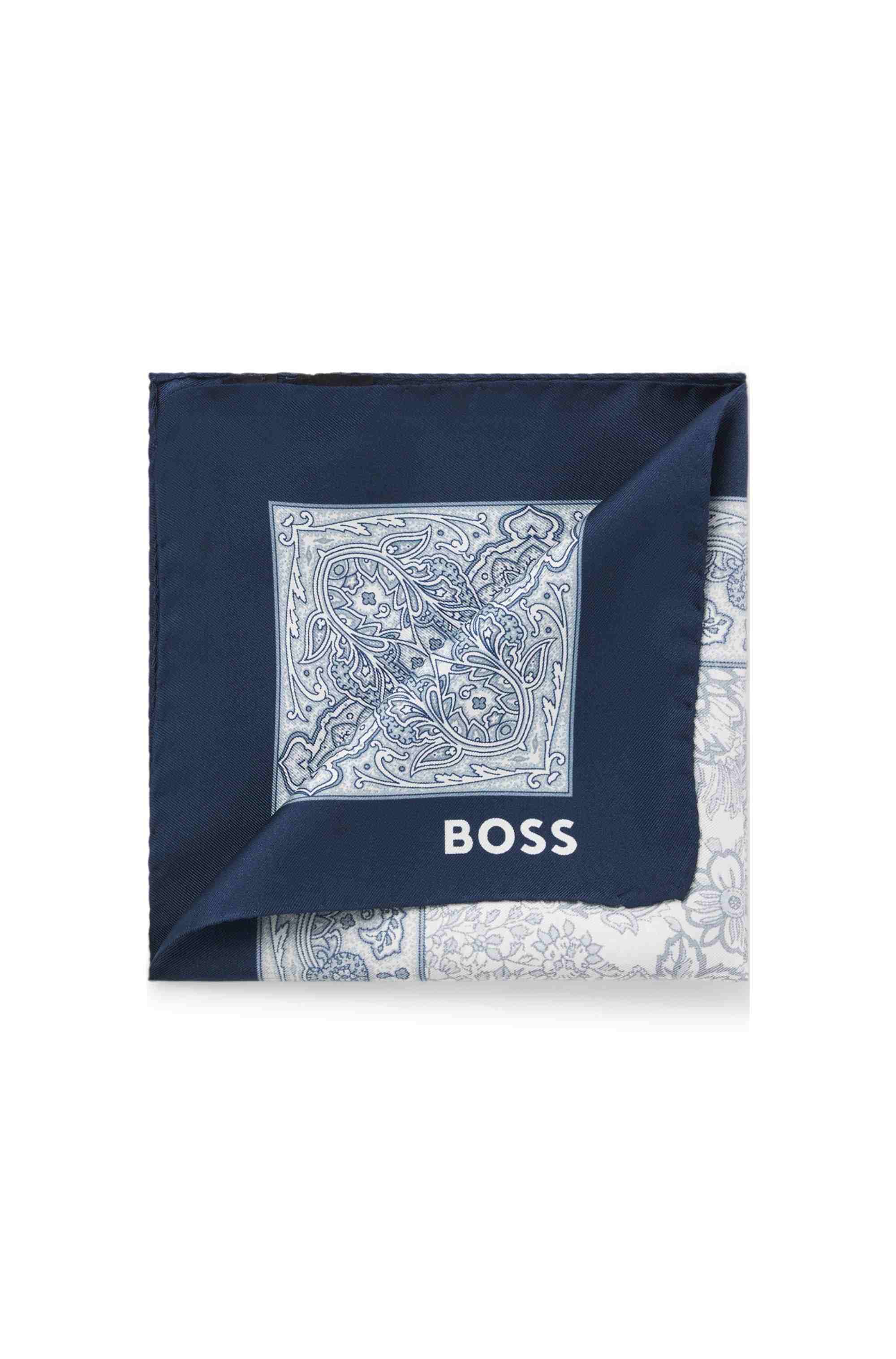 Printed pocket square in silk
