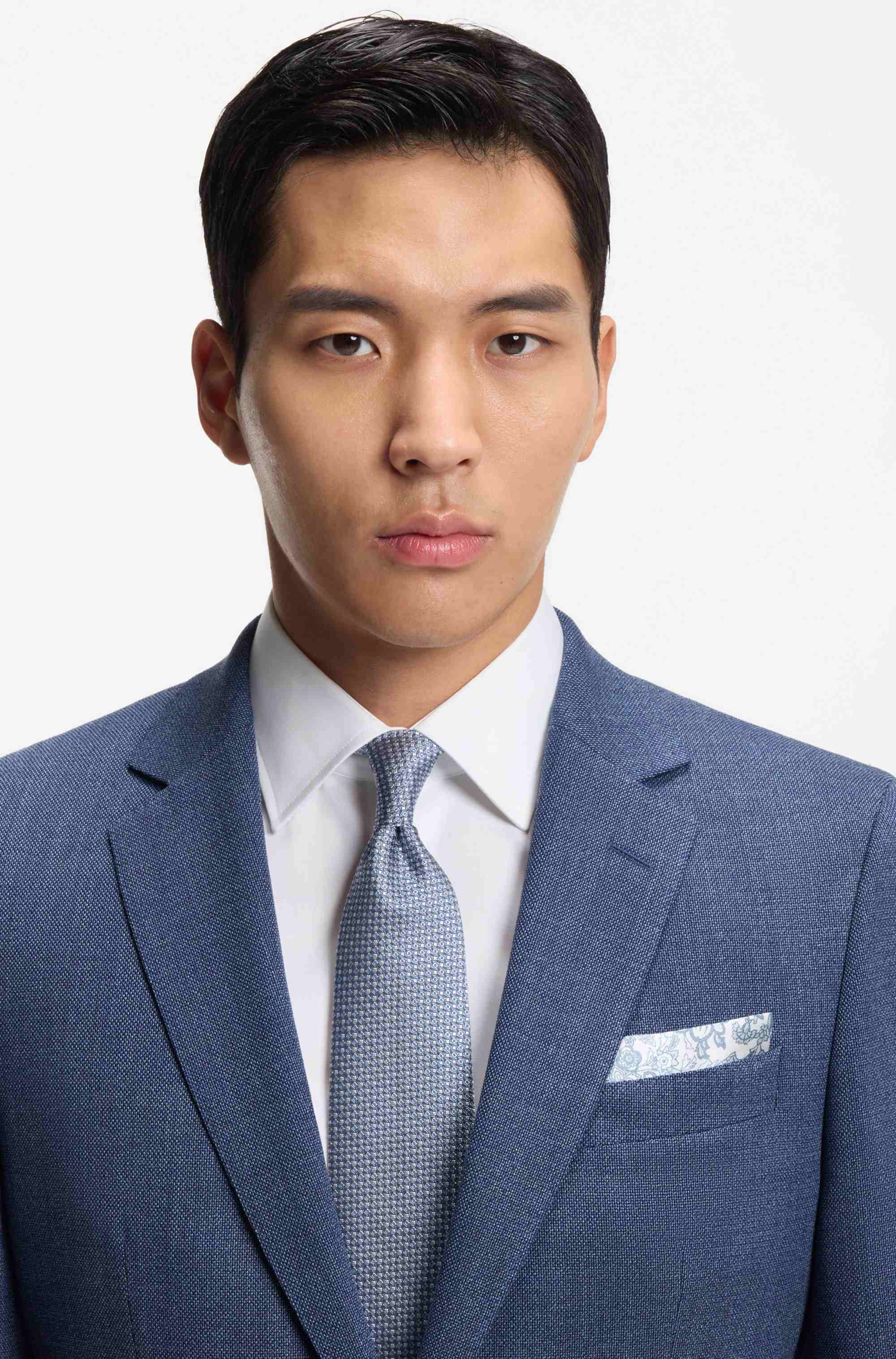 Printed pocket square in silk