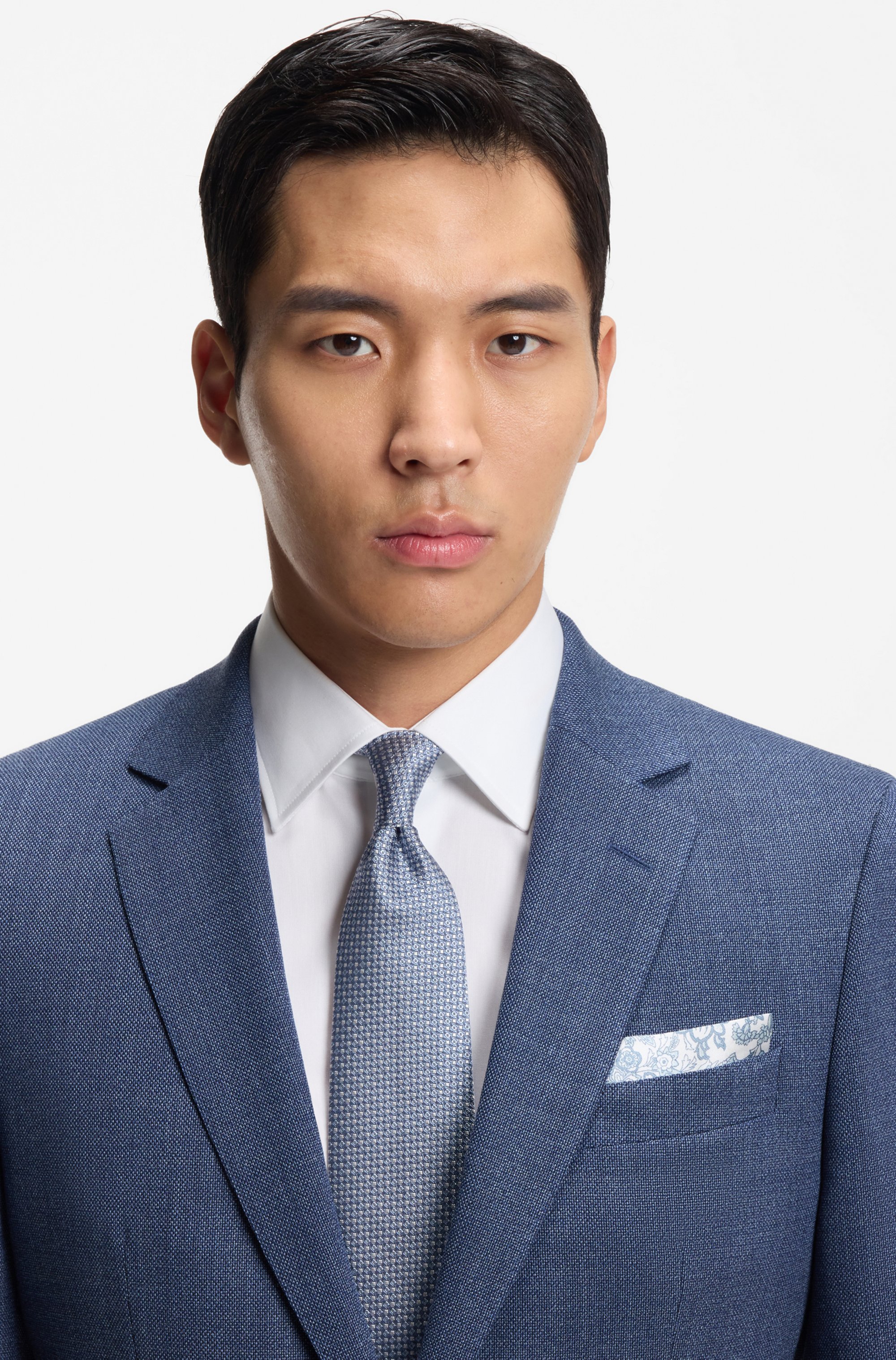 Printed pocket square in silk