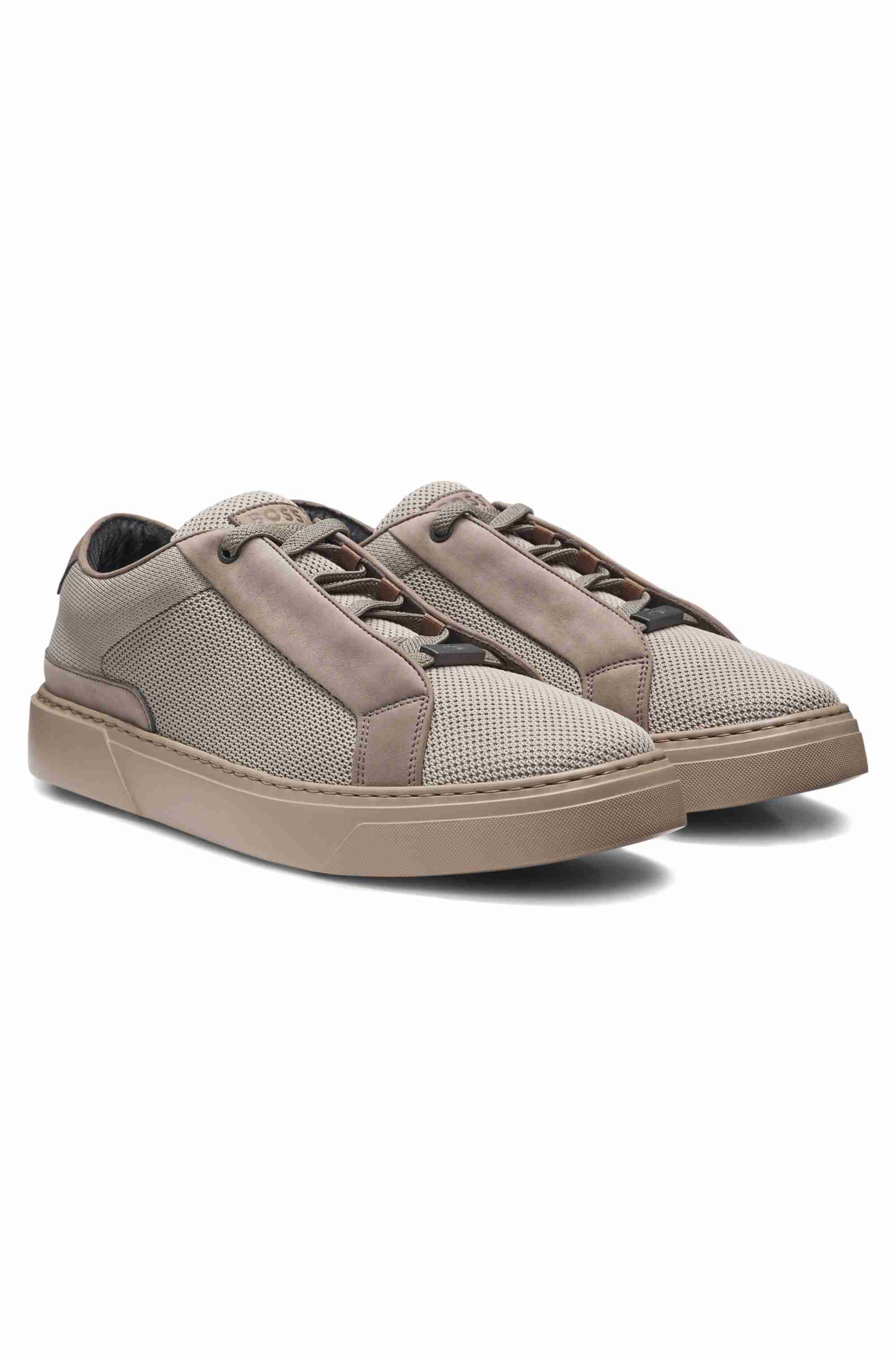 BOSS x ASTON MARTIN trainers with leather trims