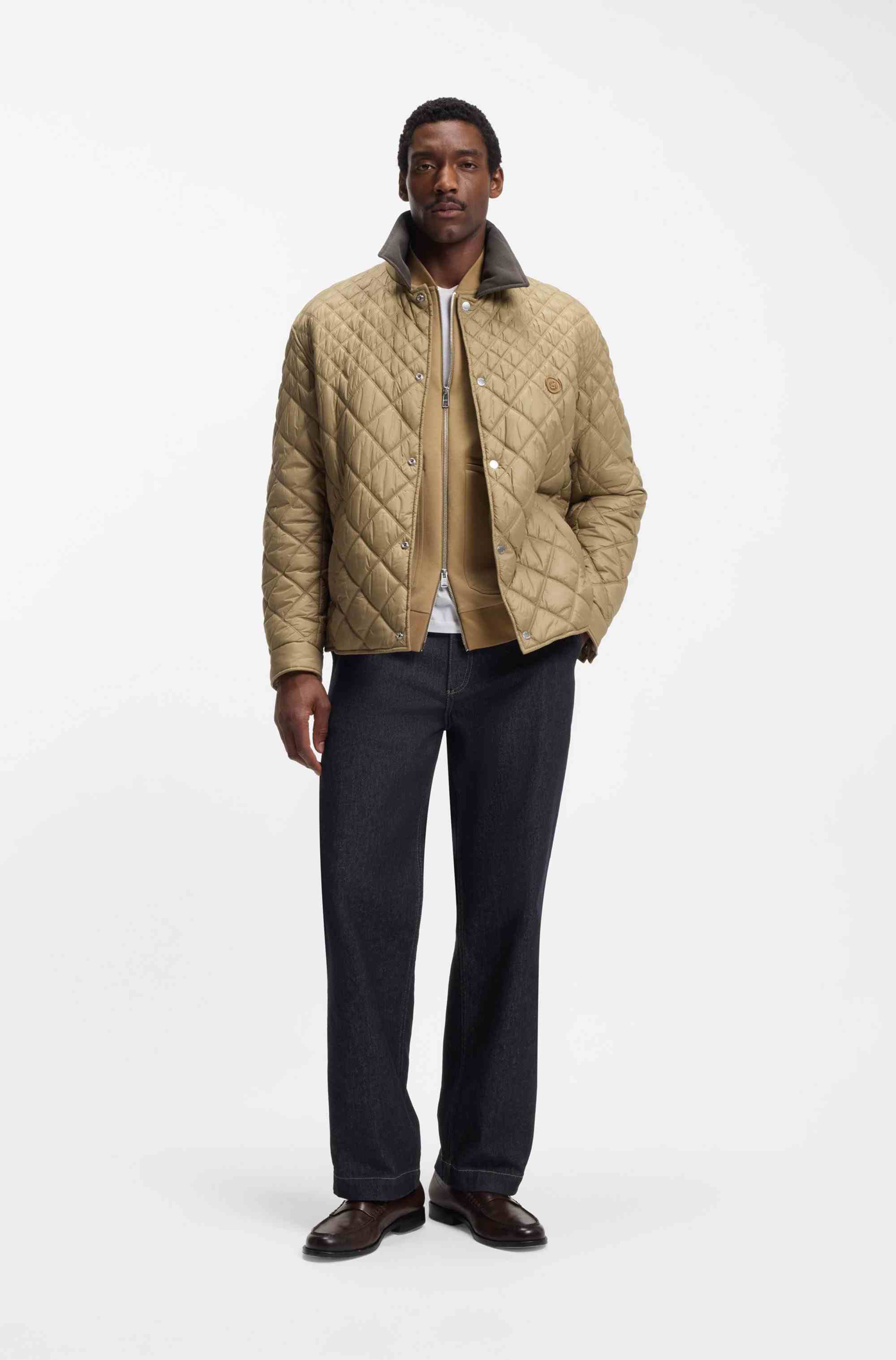 Relaxed-fit jeans in indigo stretch denim