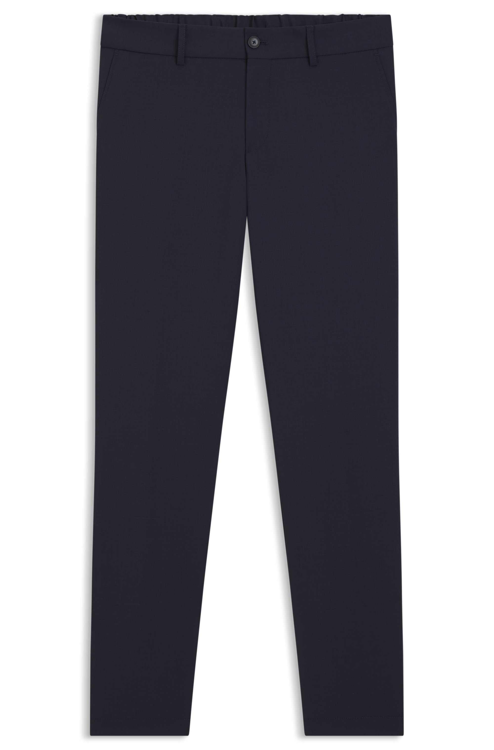Slim-fit trousers in a washable wool blend