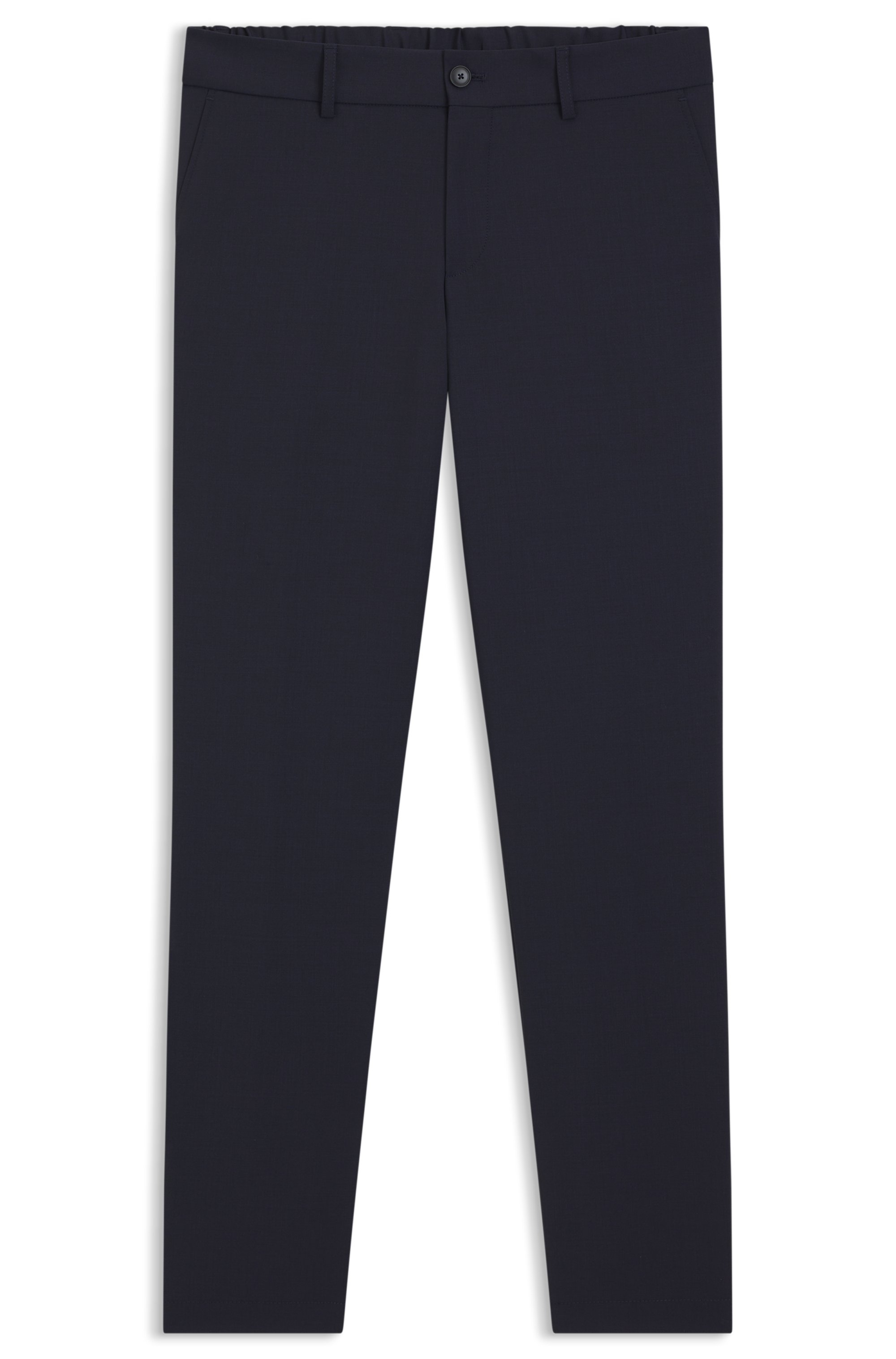 Slim-fit trousers in a washable wool blend