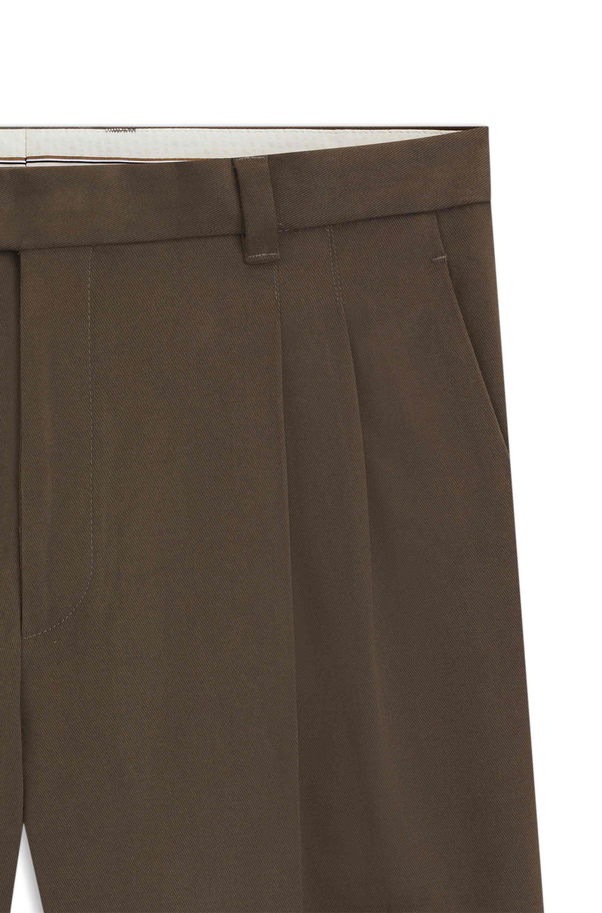 Relaxed-fit trousers in mercerised stretch cotton