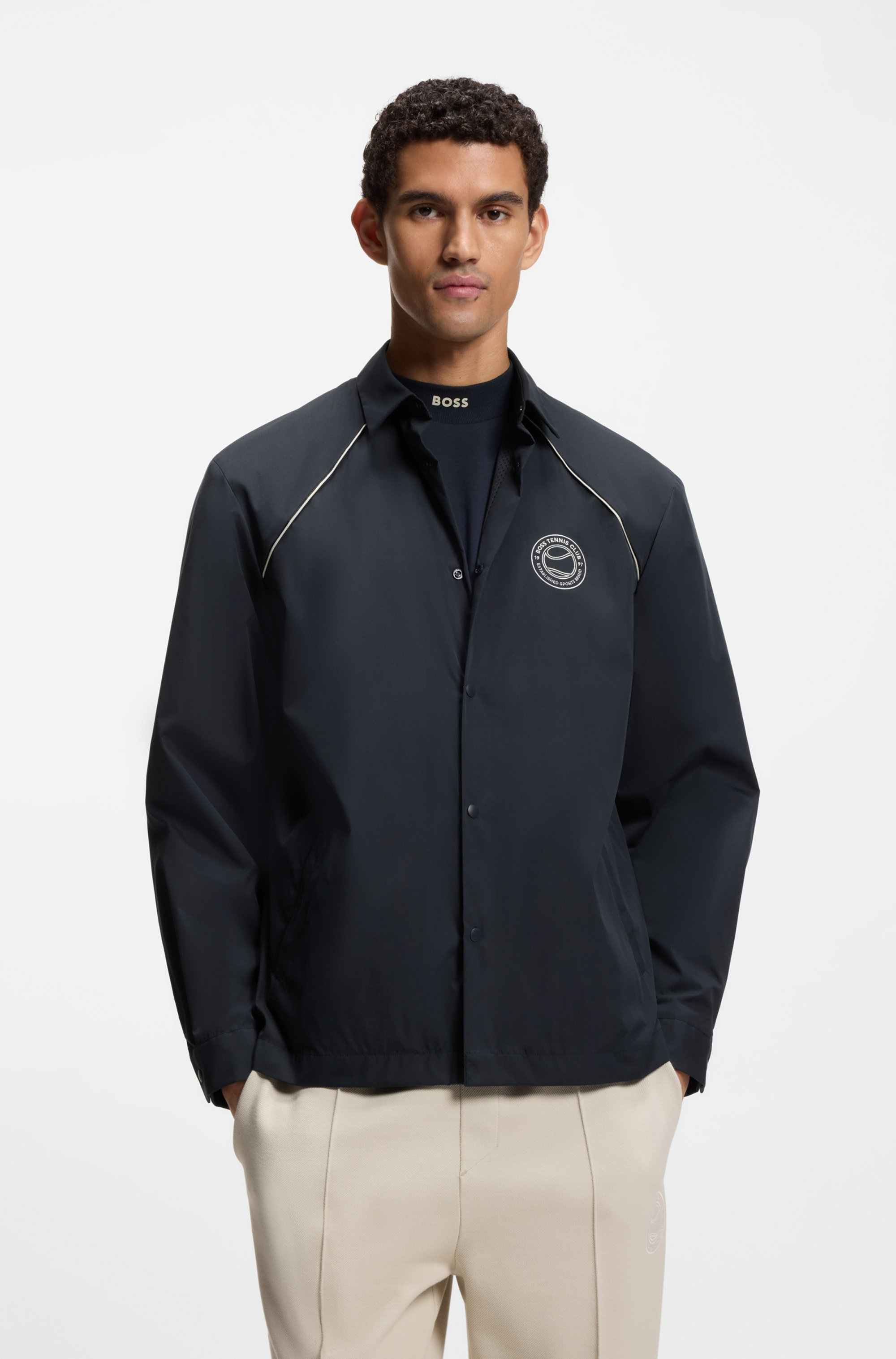 Relaxed-fit overshirt with water-repellent finish