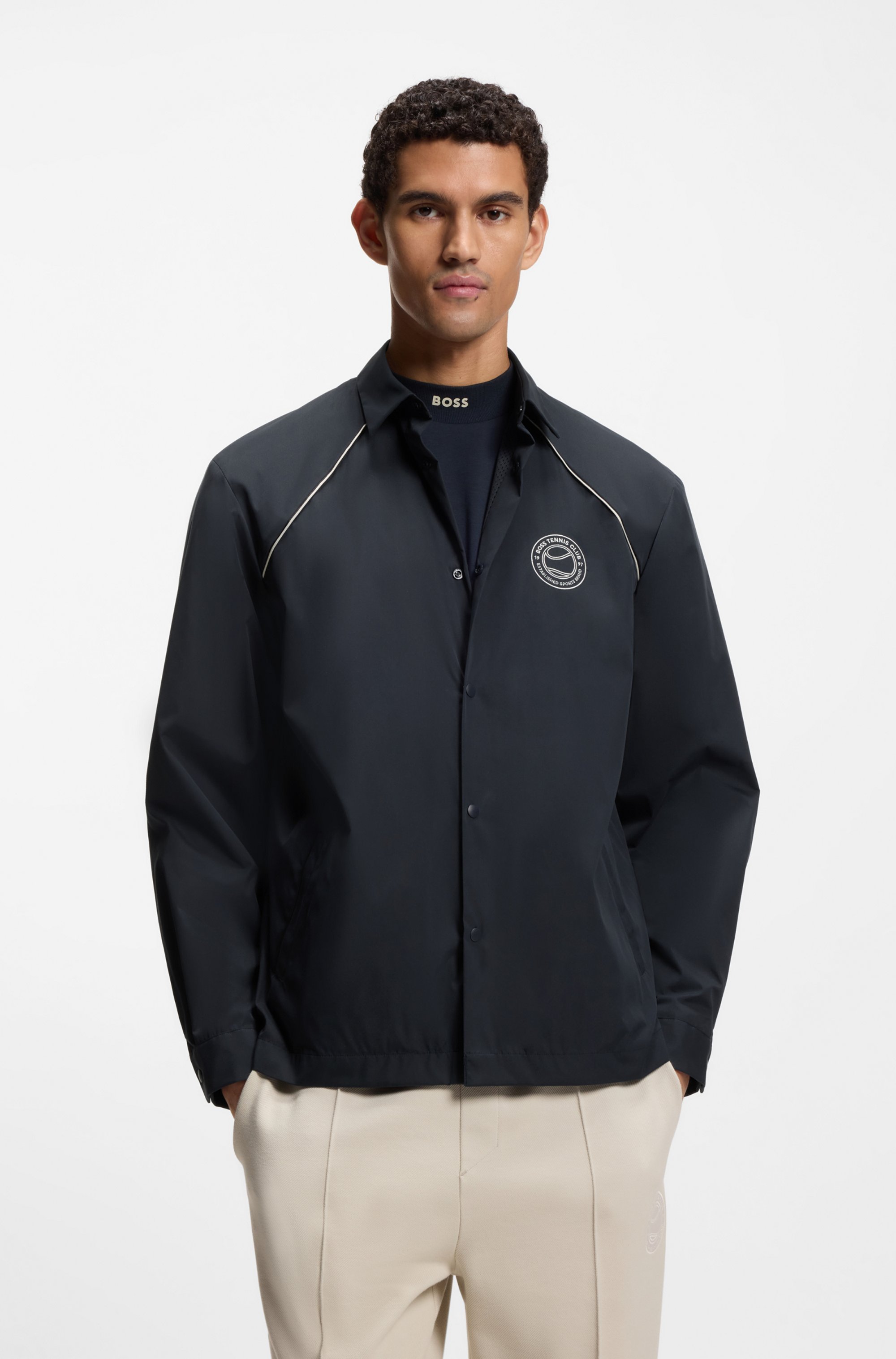 Relaxed-fit overshirt with water-repellent finish