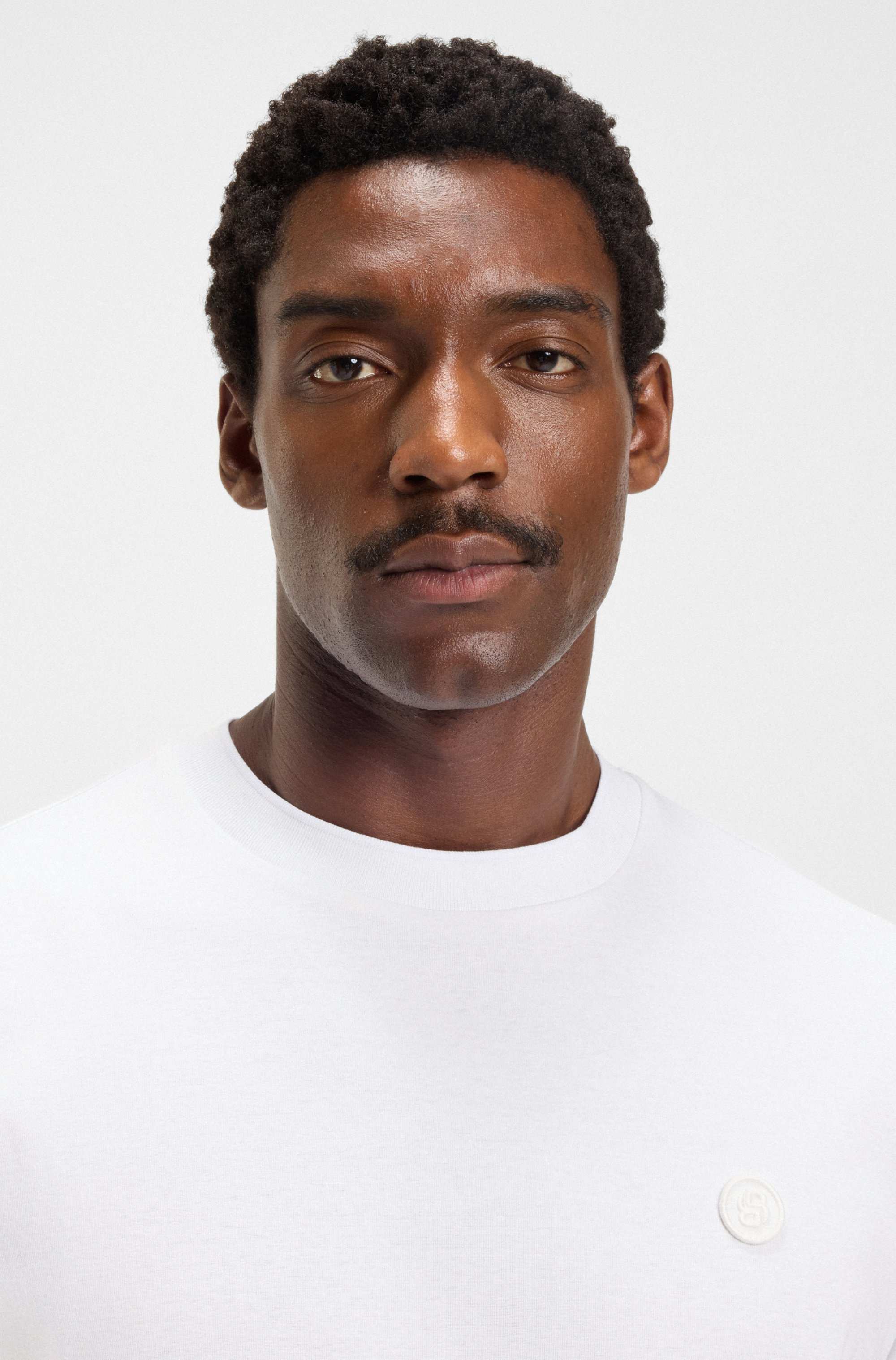 Mercerised-cotton T-shirt with Double B monogram