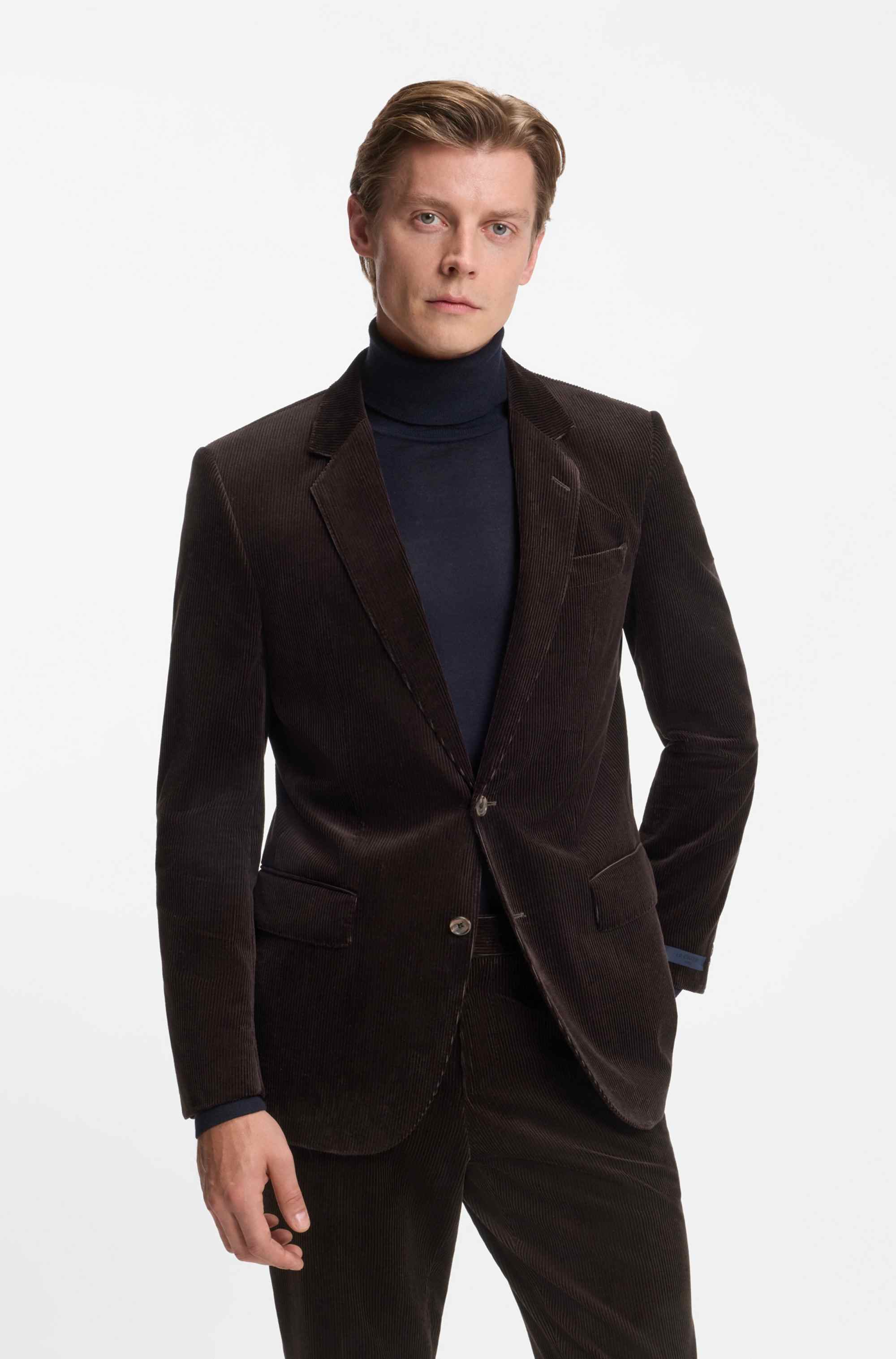 BECKHAM x BOSS blazer in striped cotton