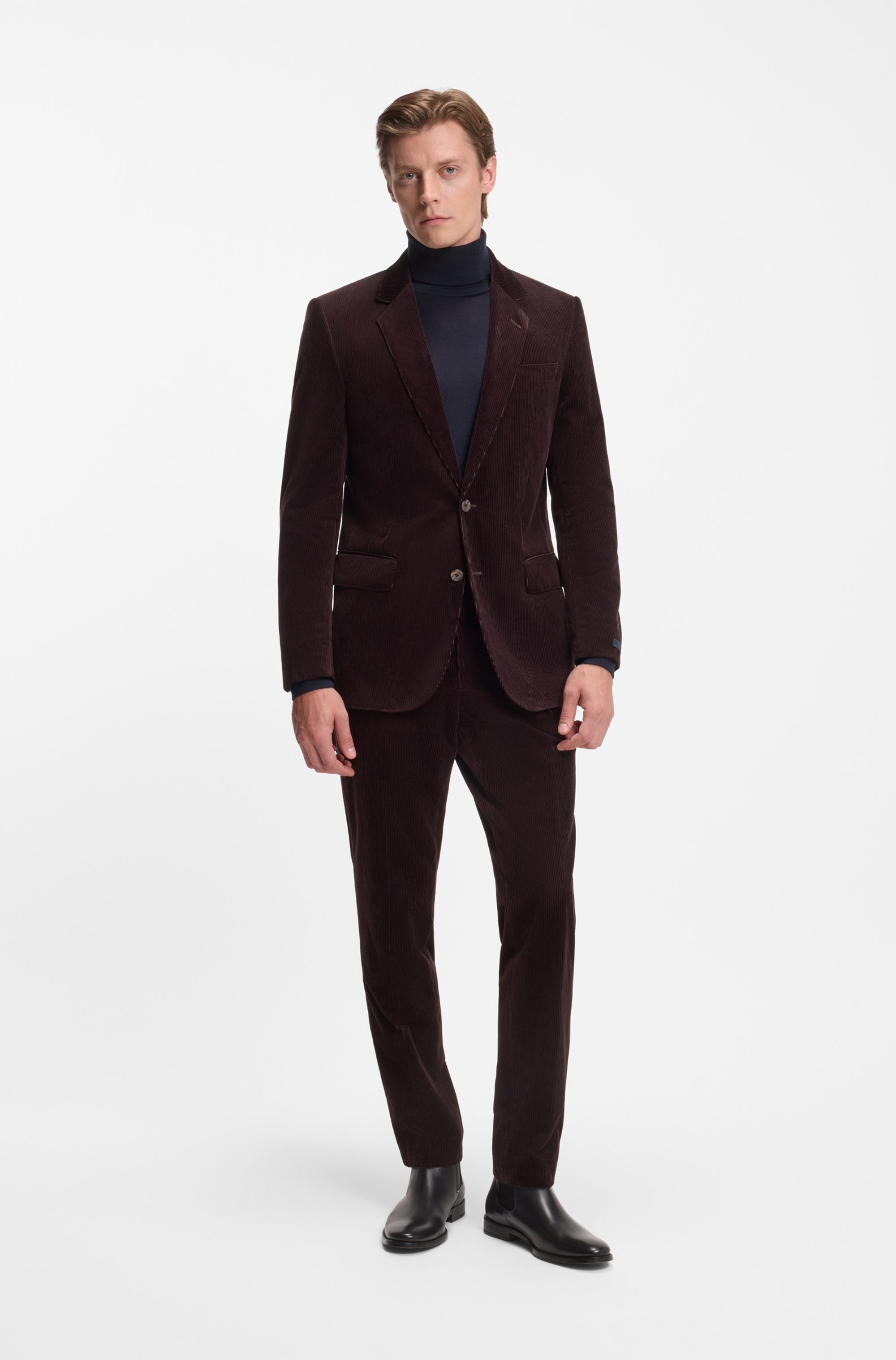 BECKHAM x BOSS blazer in striped cotton