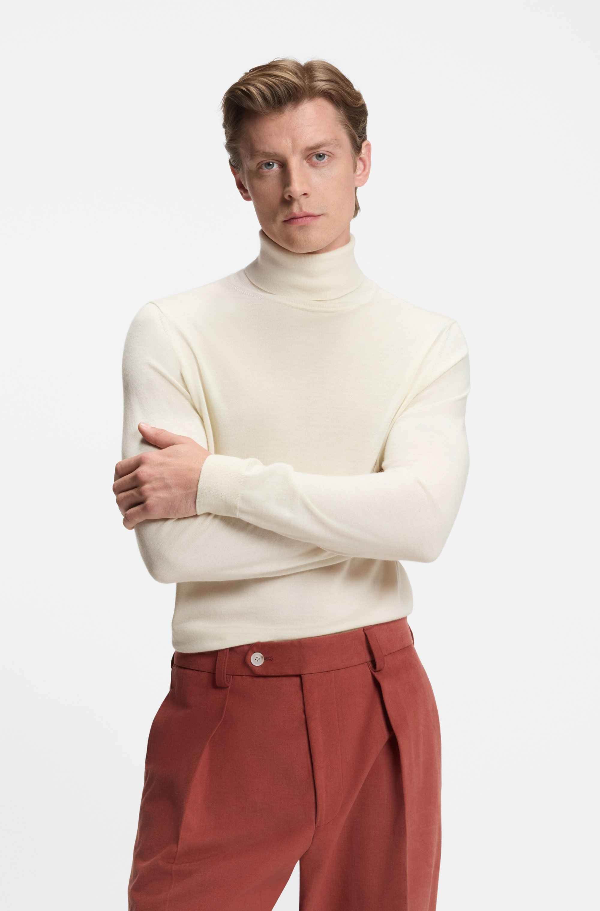 BECKHAM x BOSS rollneck sweater in cashmere