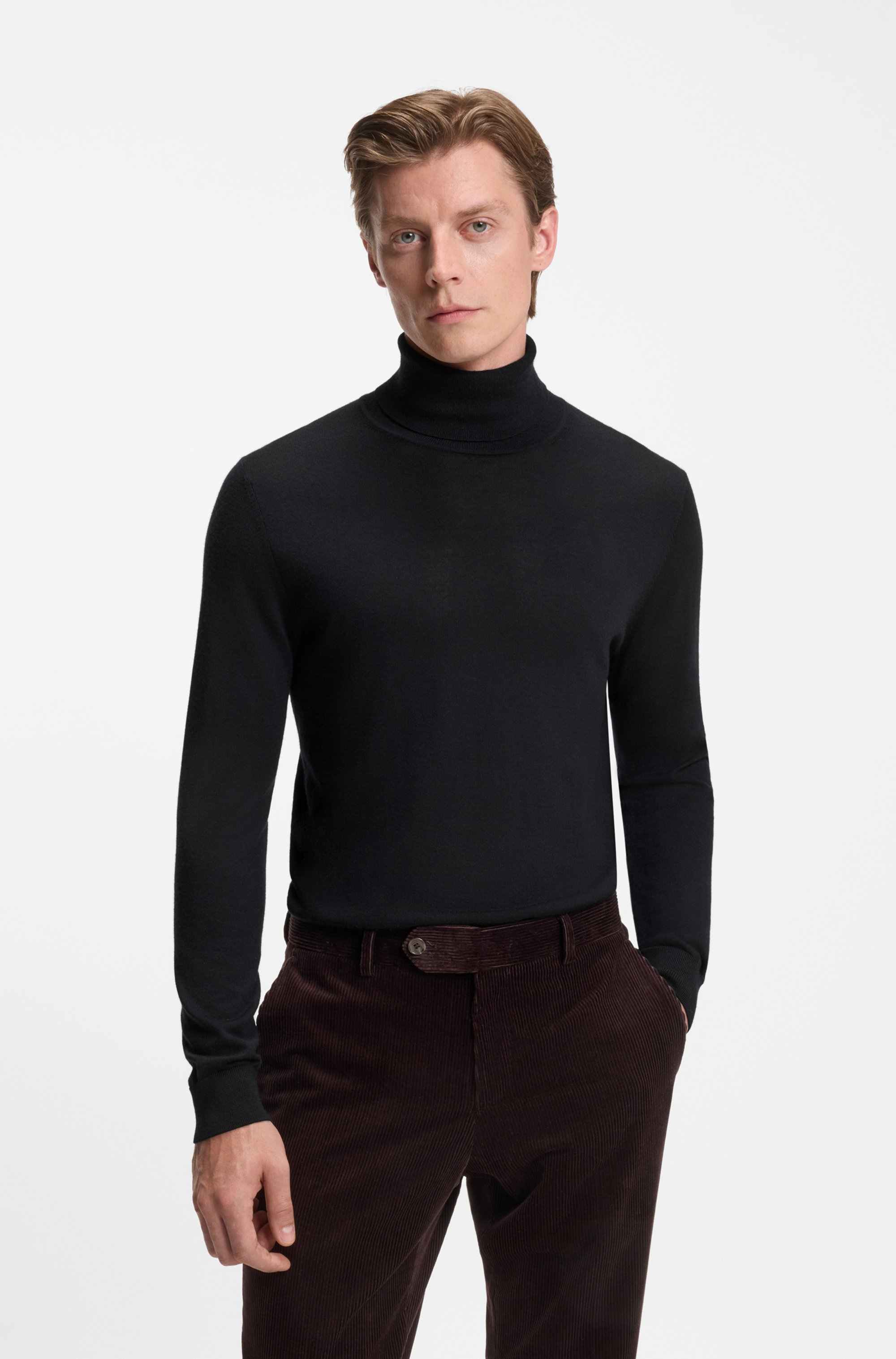 BECKHAM x BOSS rollneck sweater in cashmere