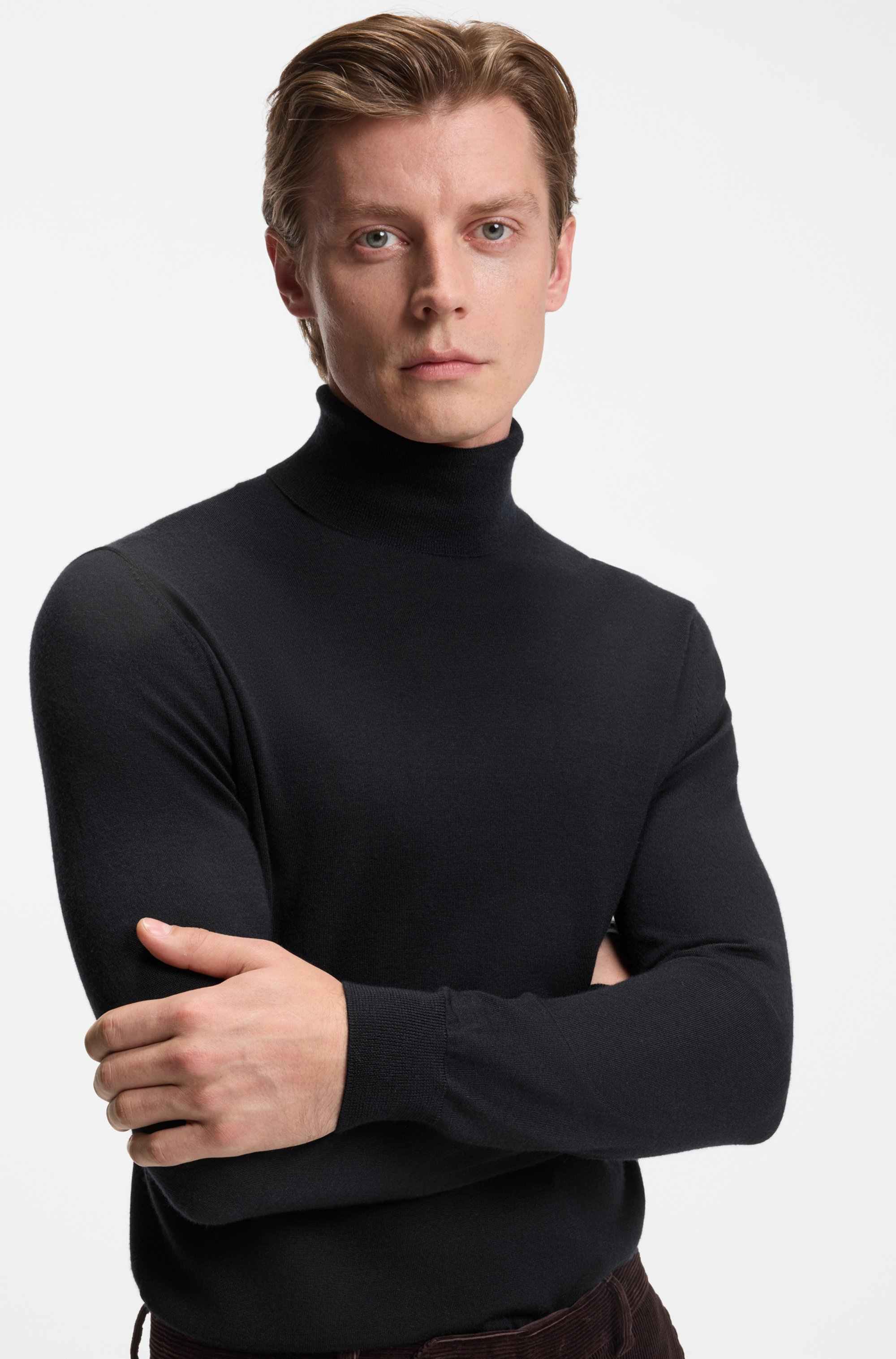 BECKHAM x BOSS rollneck sweater in cashmere