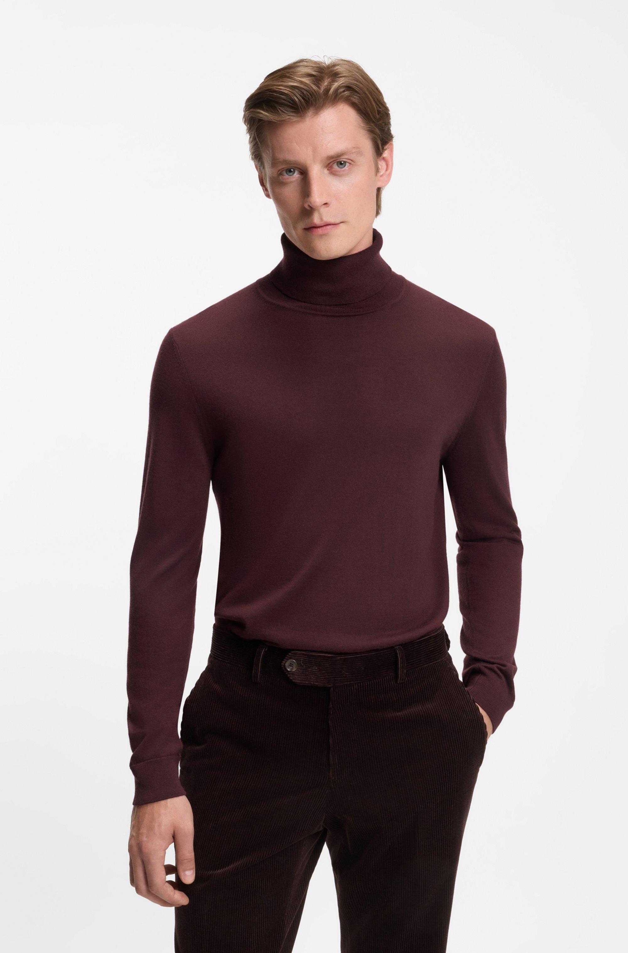 BECKHAM x BOSS rollneck sweater in cashmere
