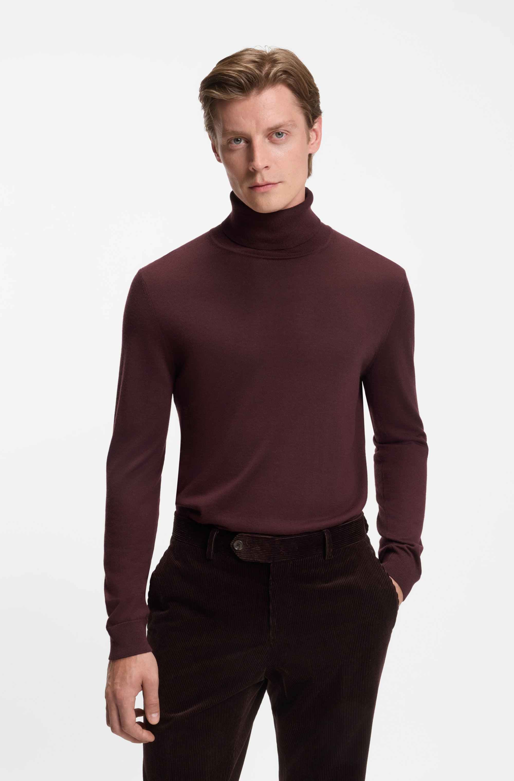 BECKHAM x BOSS rollneck sweater in cashmere