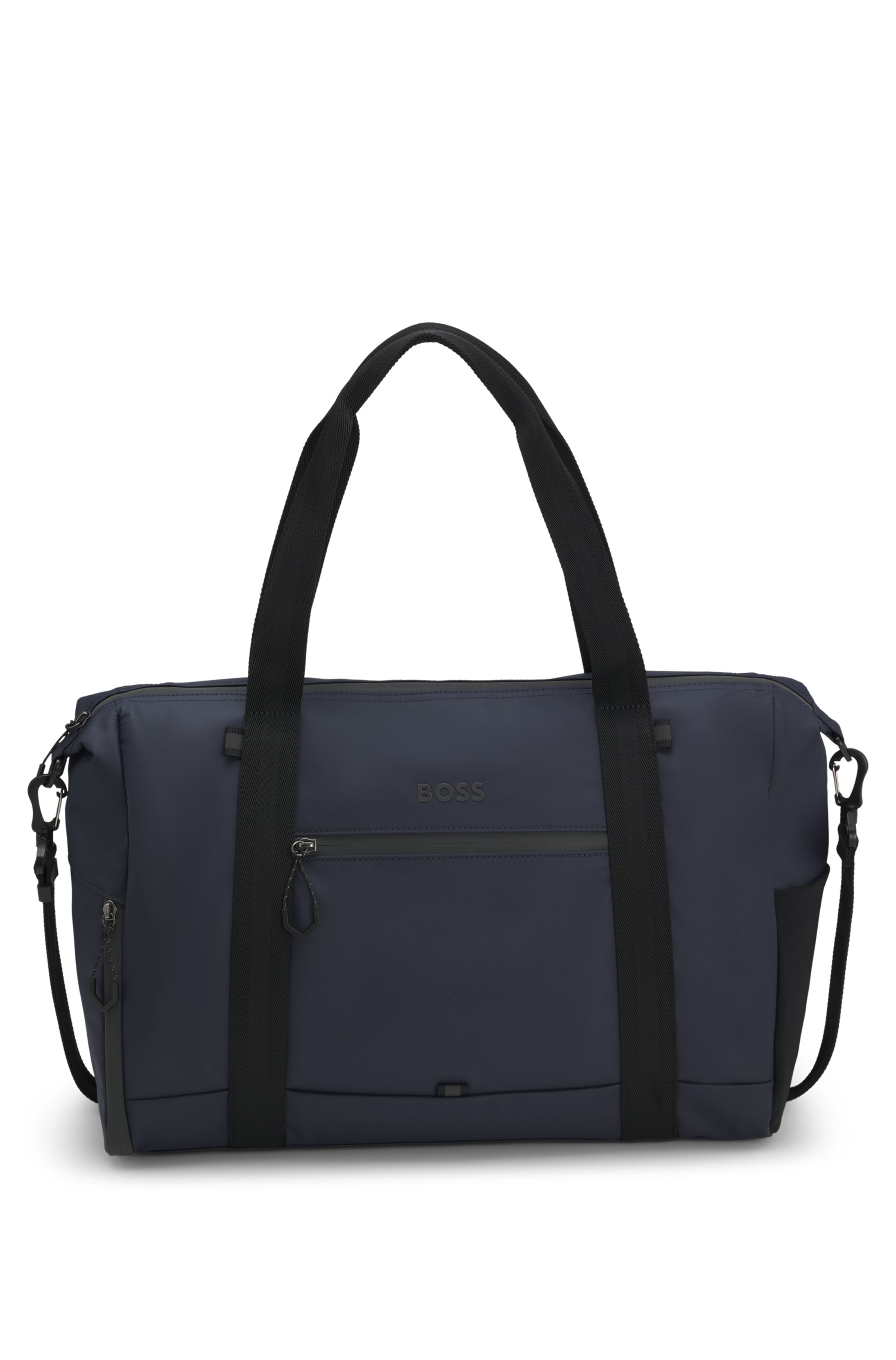 Faux-leather holdall with reflective details