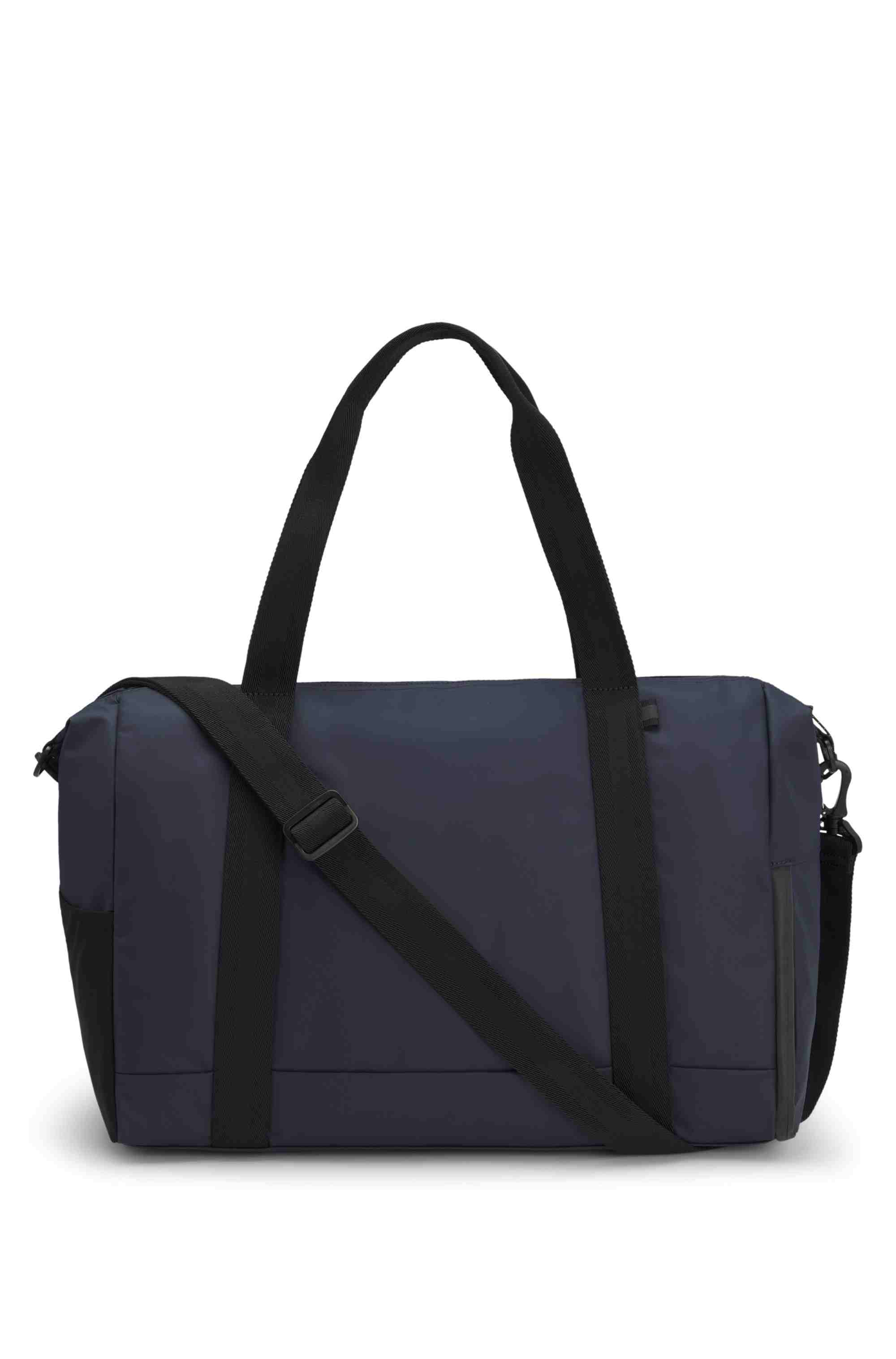 Faux-leather holdall with reflective details