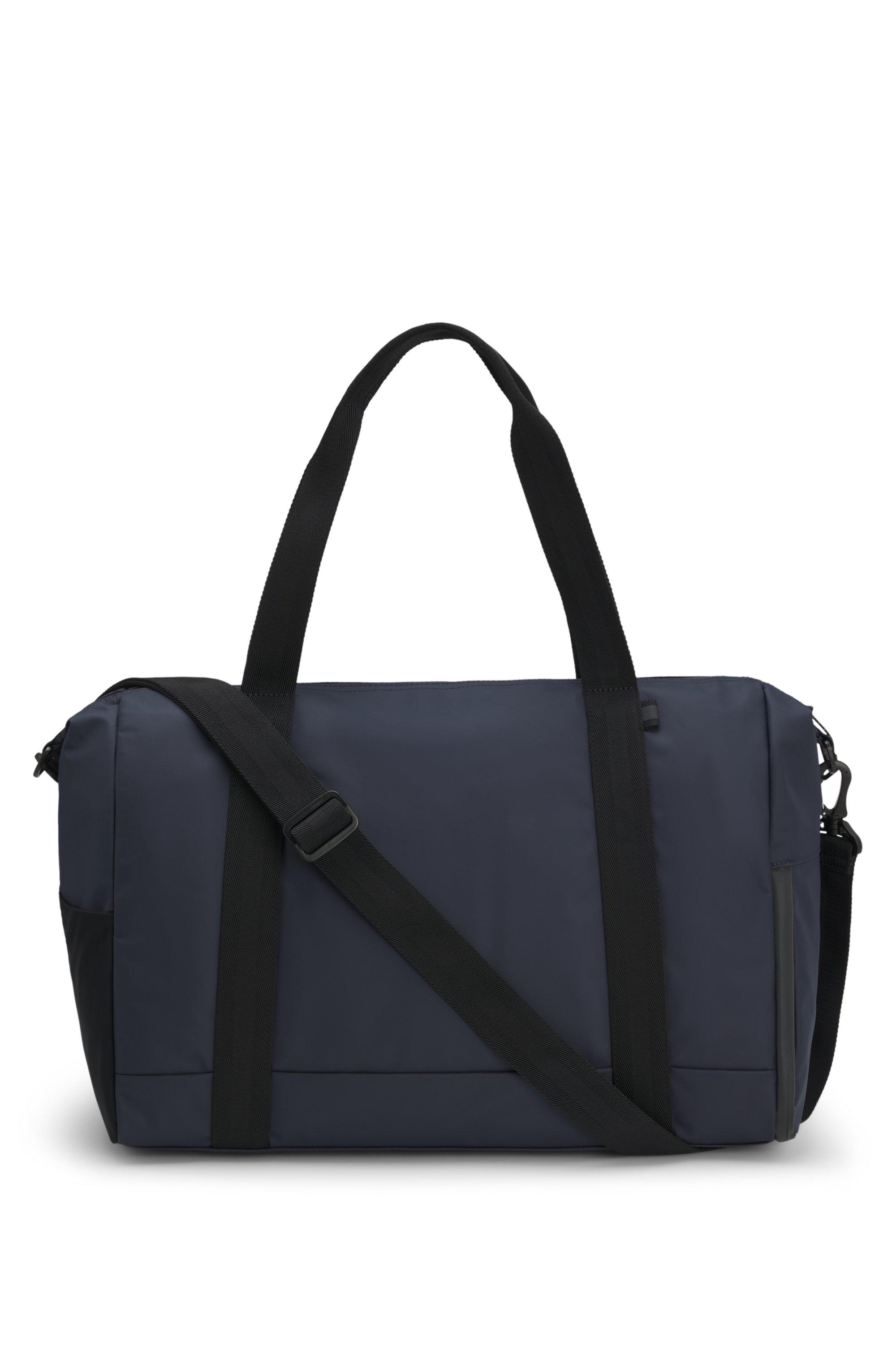 Faux-leather holdall with reflective details