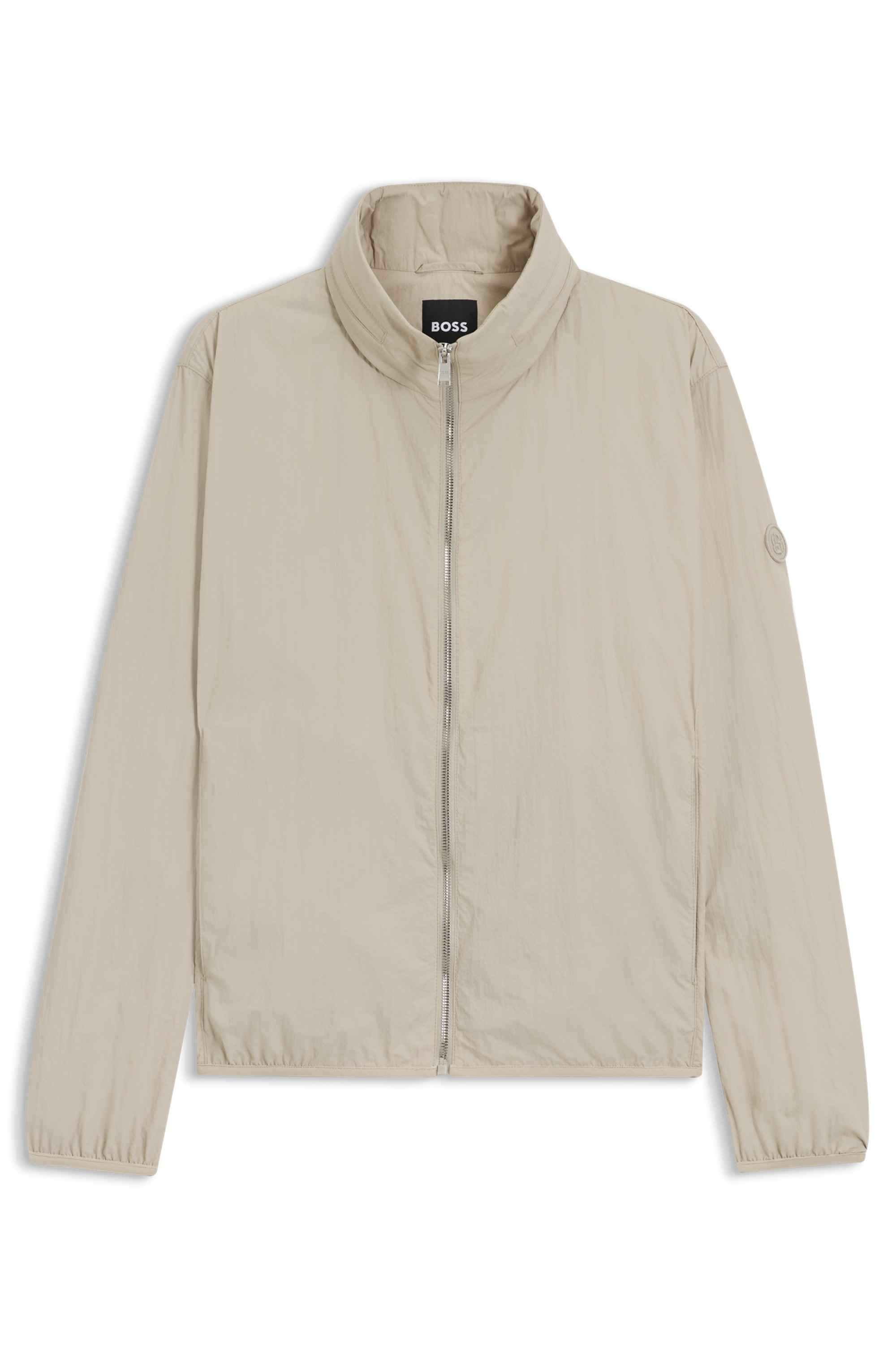 Water-repellent jacket with Double B monogram patch