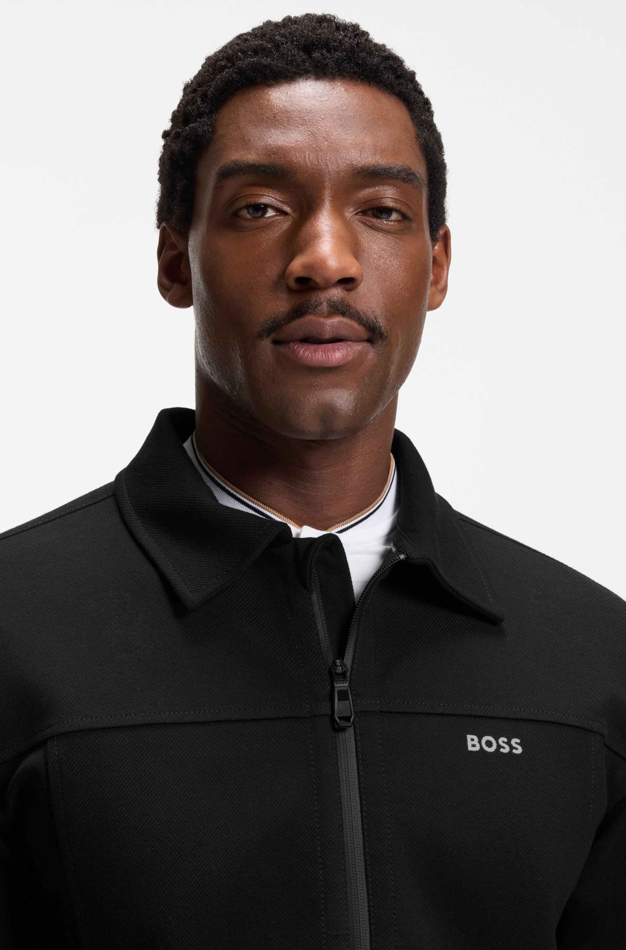 Cotton-blend sweatshirt with embroidered logo