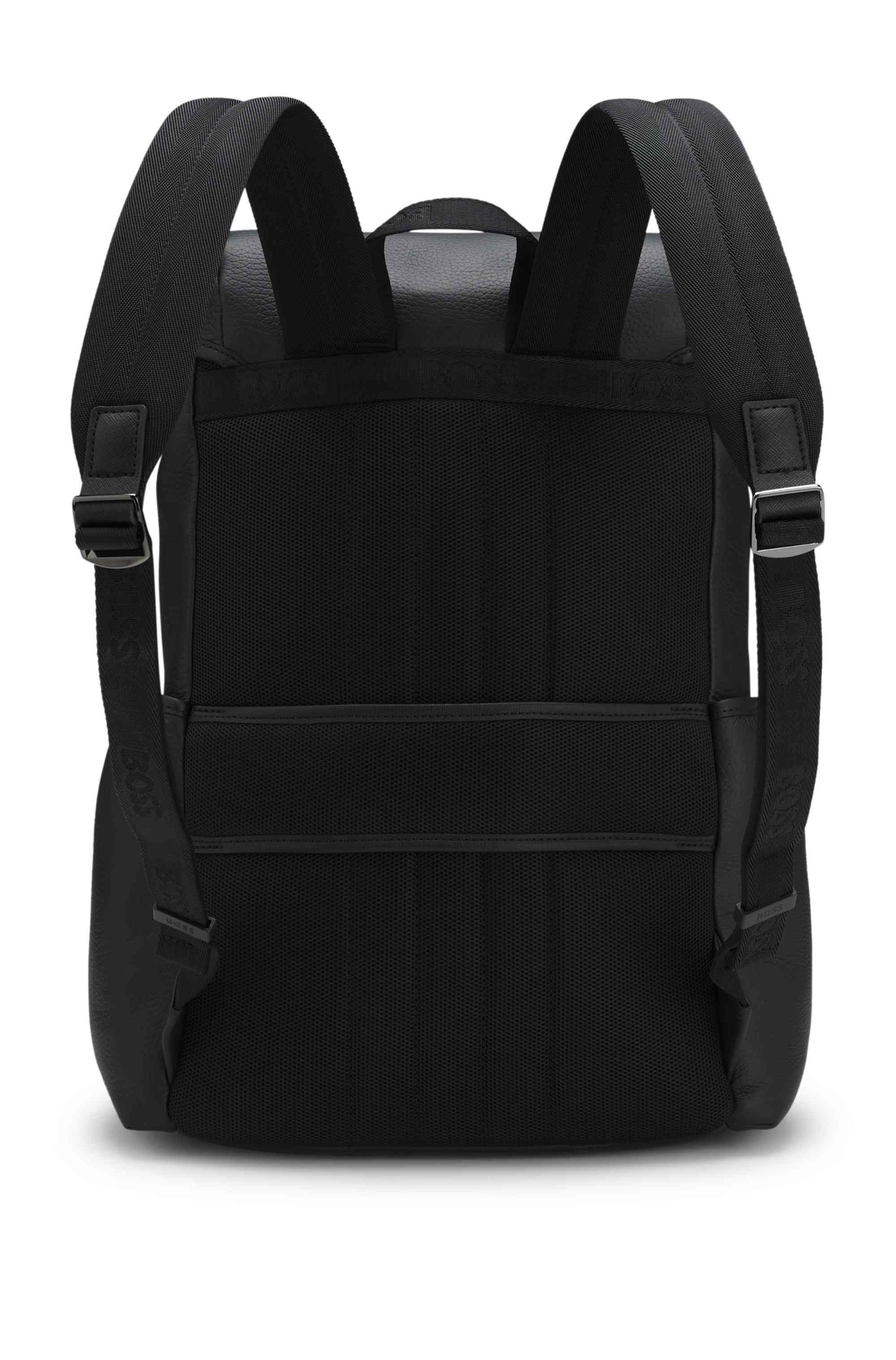 Italian-leather backpack with Double B monogram