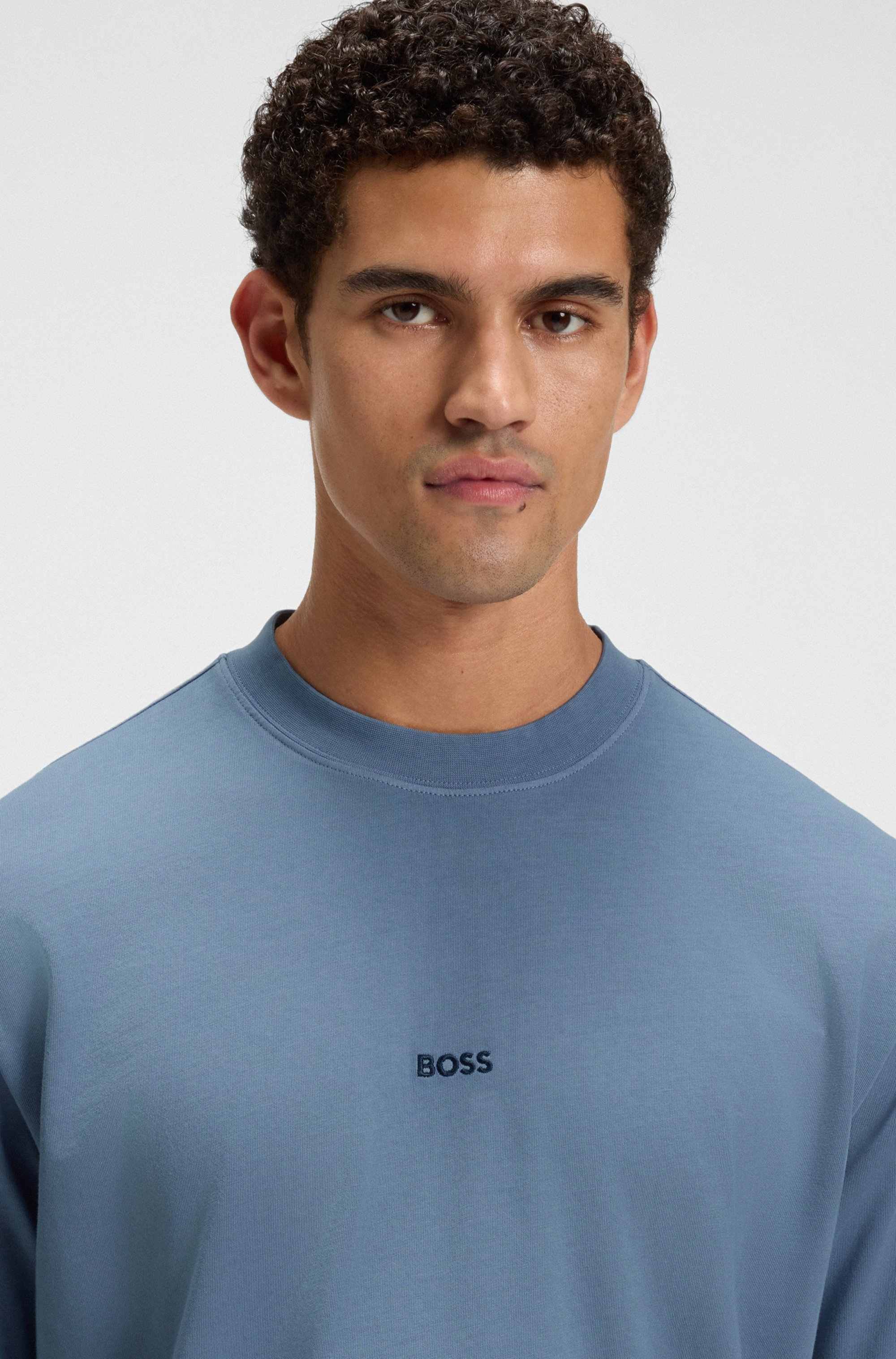 Cotton-jersey T-shirt with degradé effect