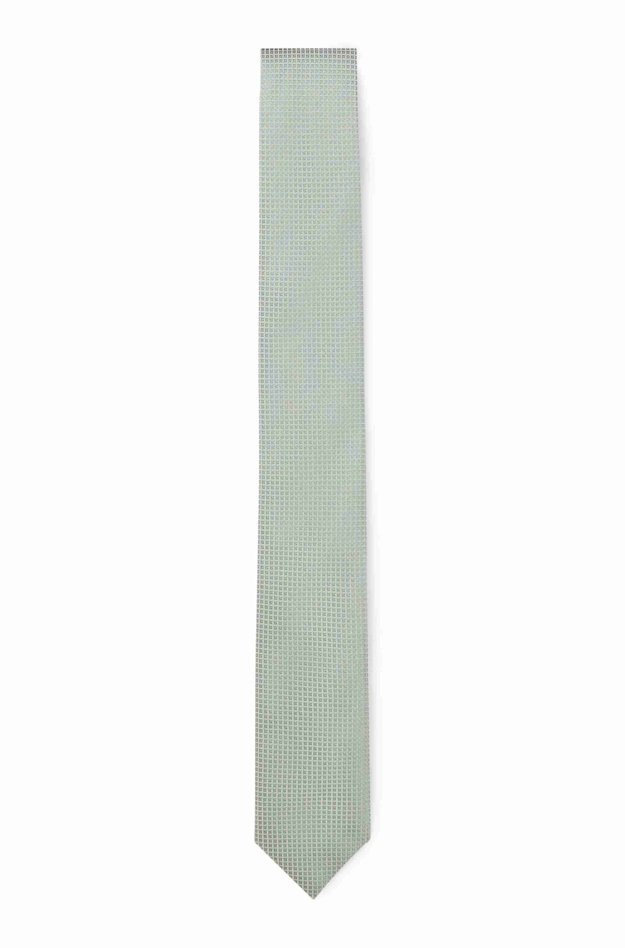 Silk-blend tie with micro pattern
