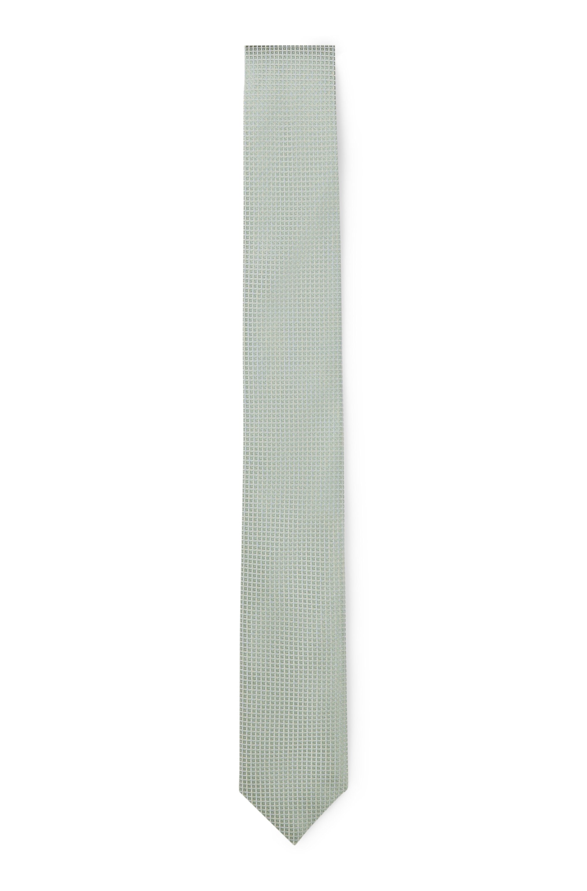 Silk-blend tie with micro pattern