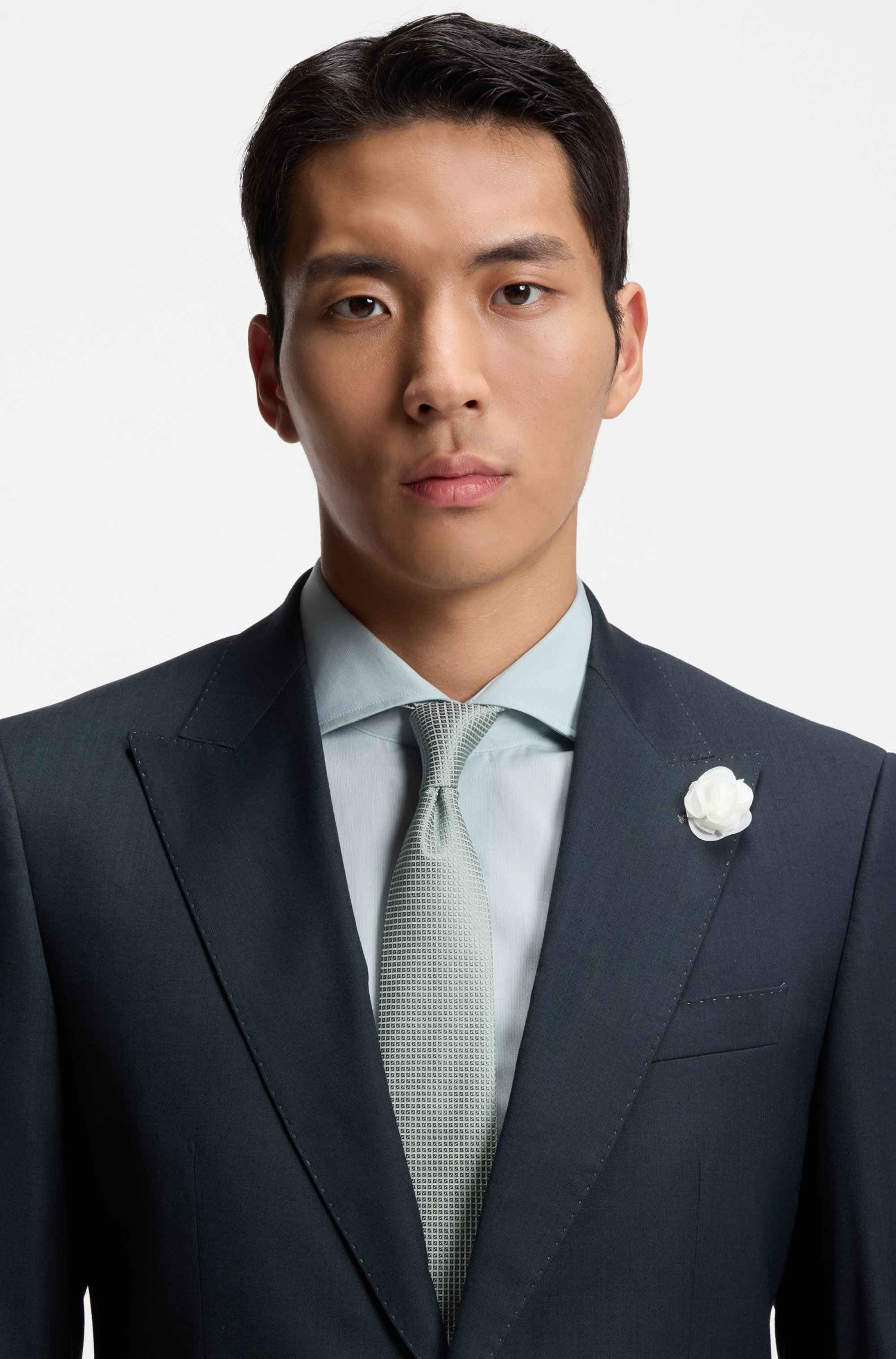 Silk-blend tie with micro pattern