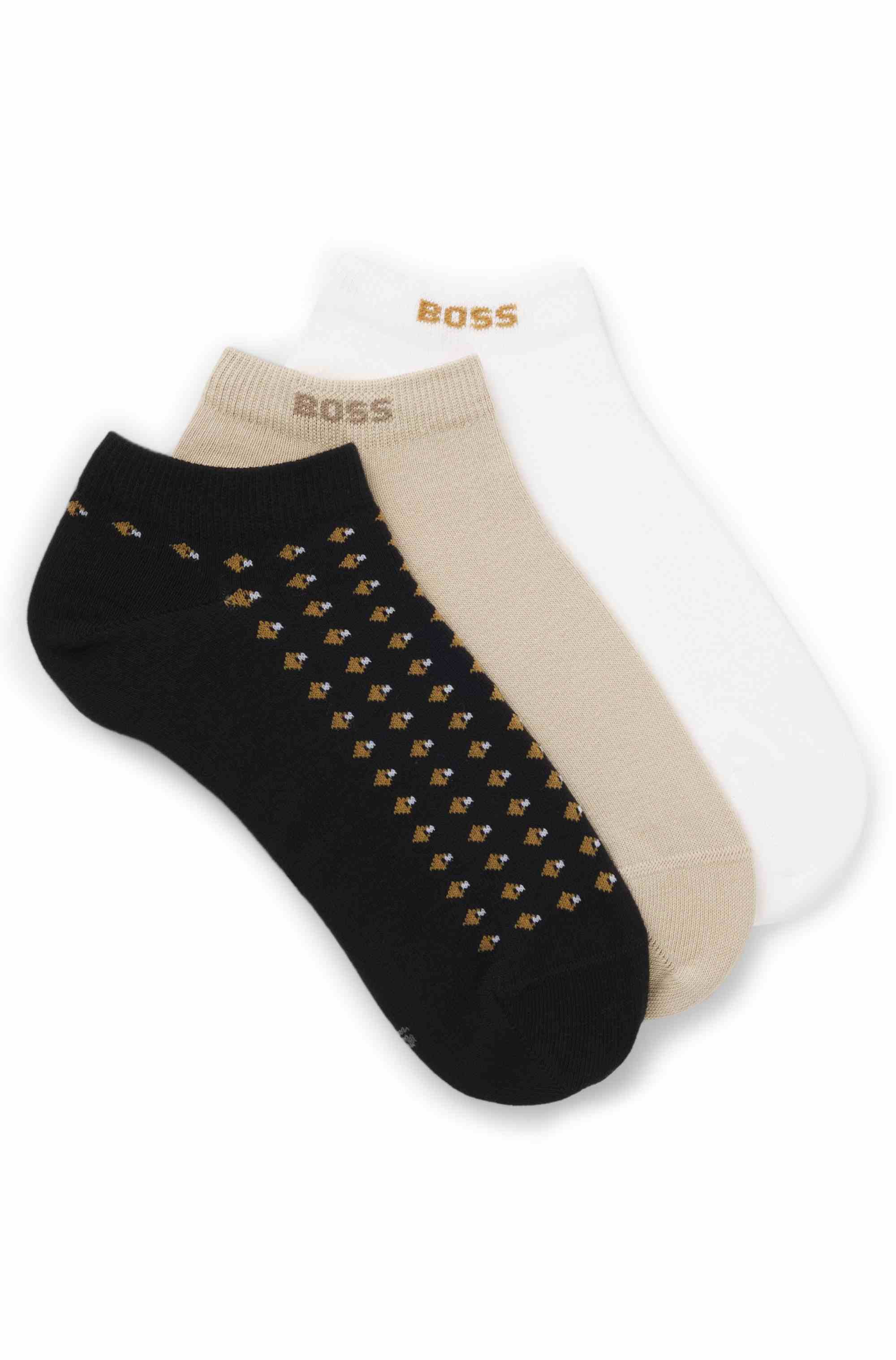 Three-pack of ankle-length socks