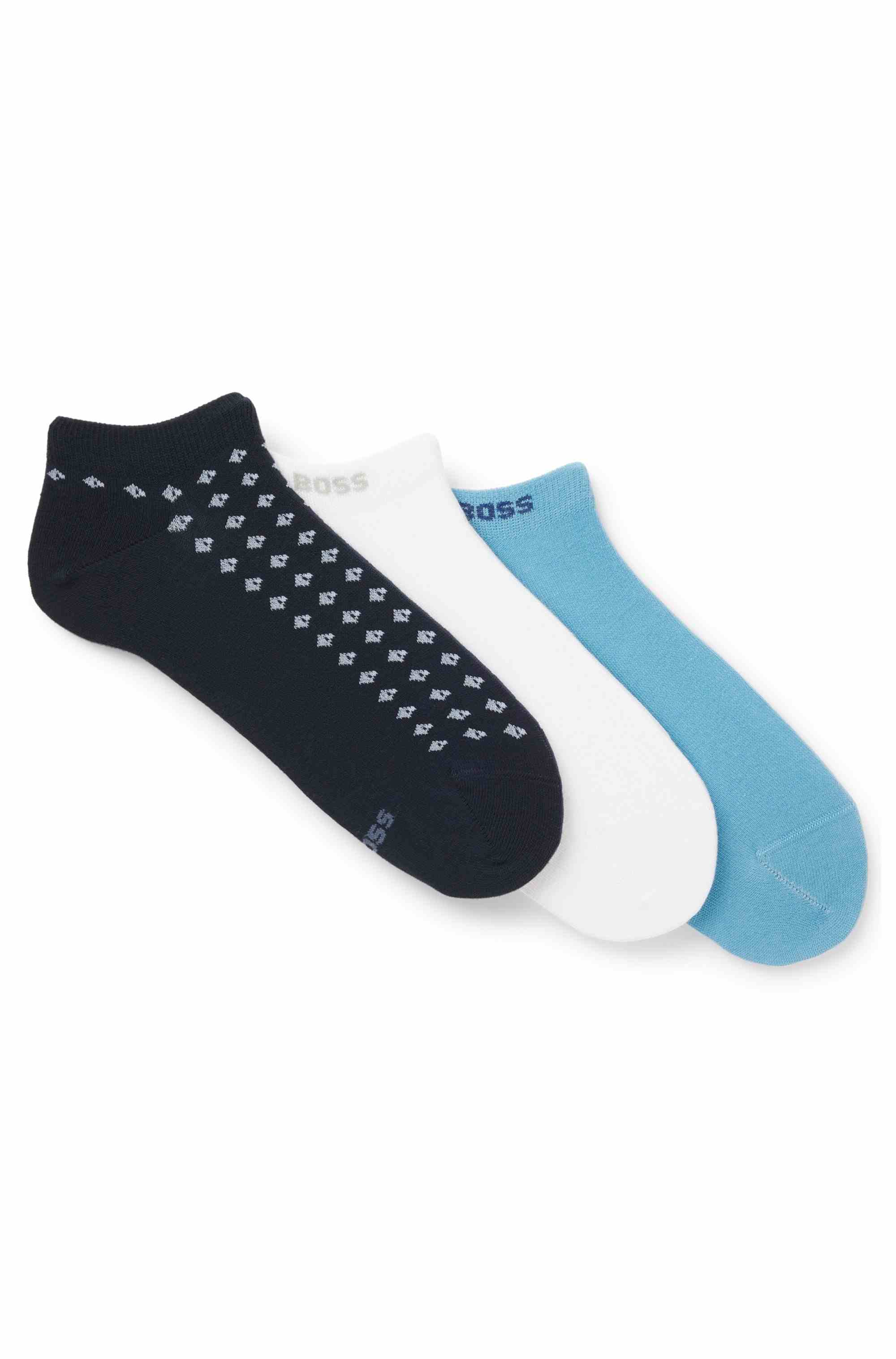Three-pack of ankle-length socks
