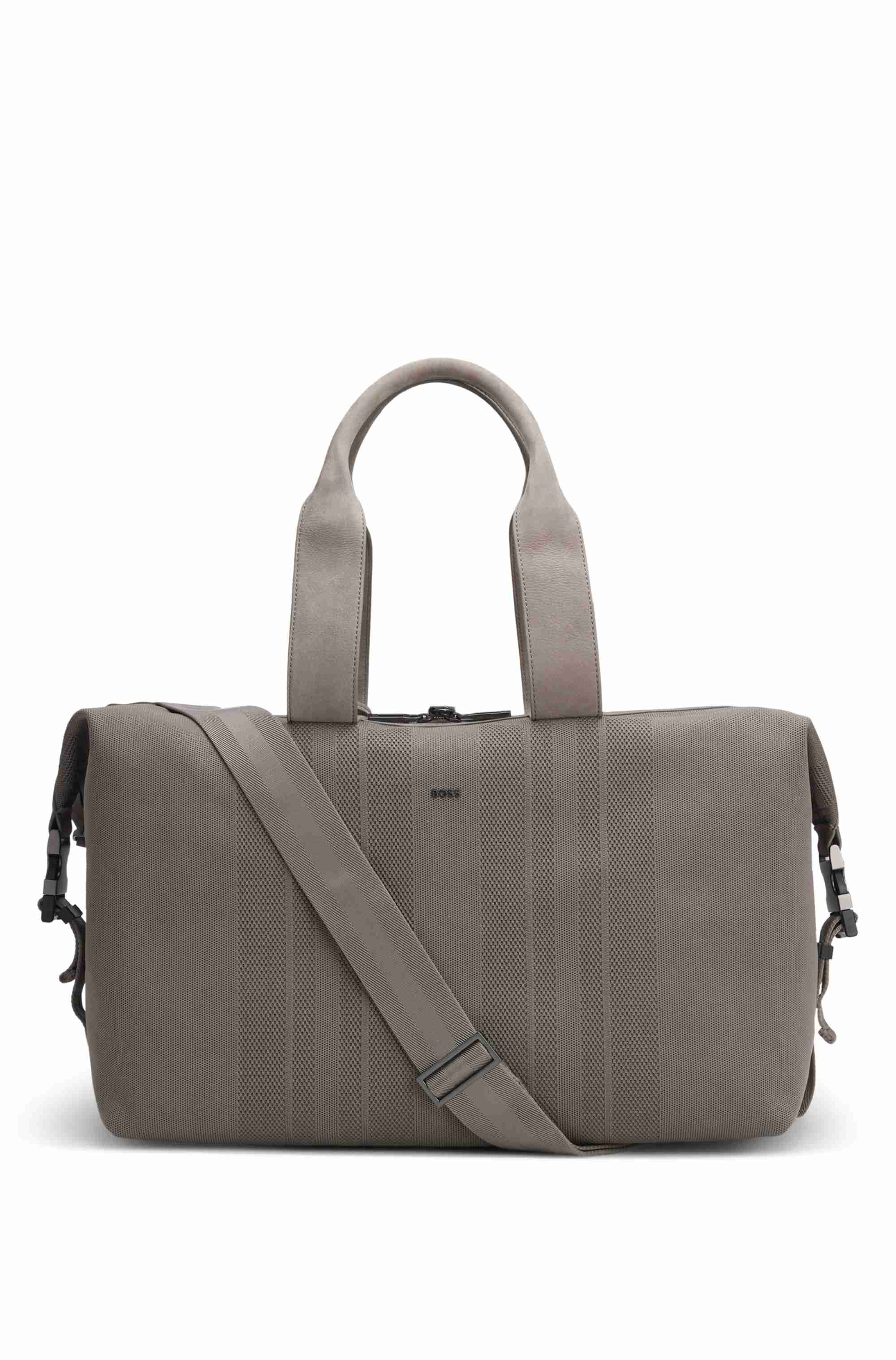 BOSS x ASTON MARTIN knitted holdall with suede trims