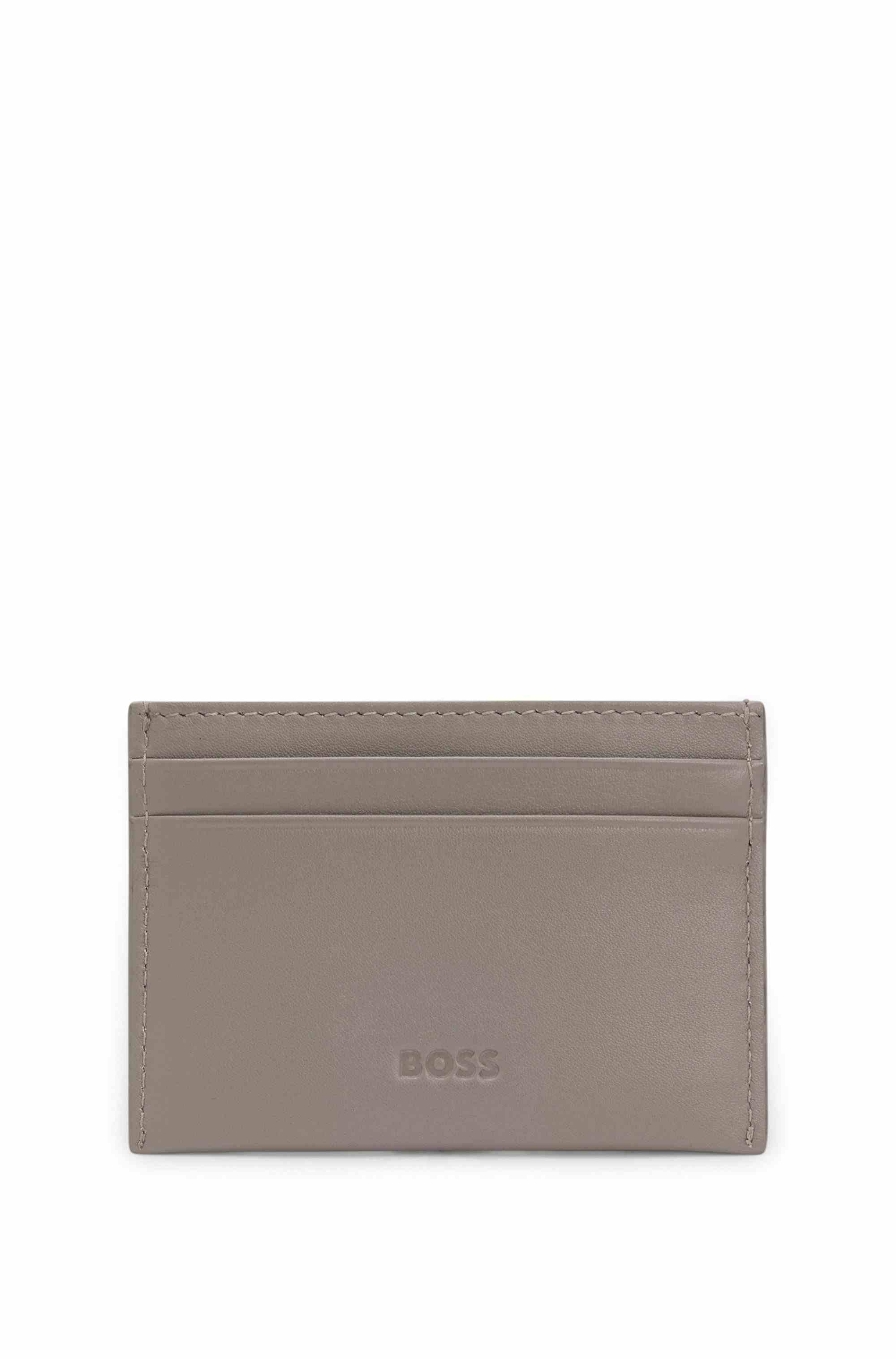 BOSS x ASTON MARTIN leather card holder with wing detail