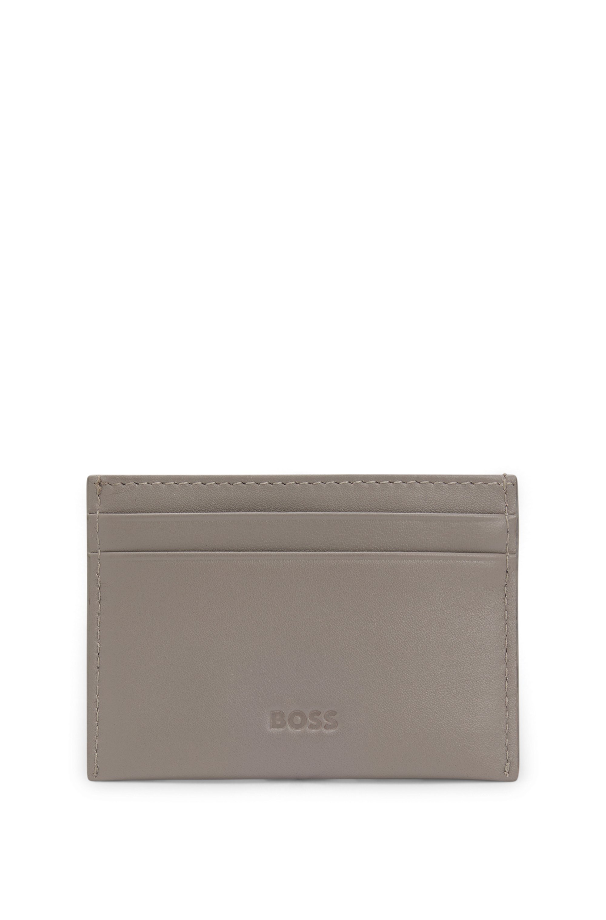 BOSS x ASTON MARTIN leather card holder with wing detail