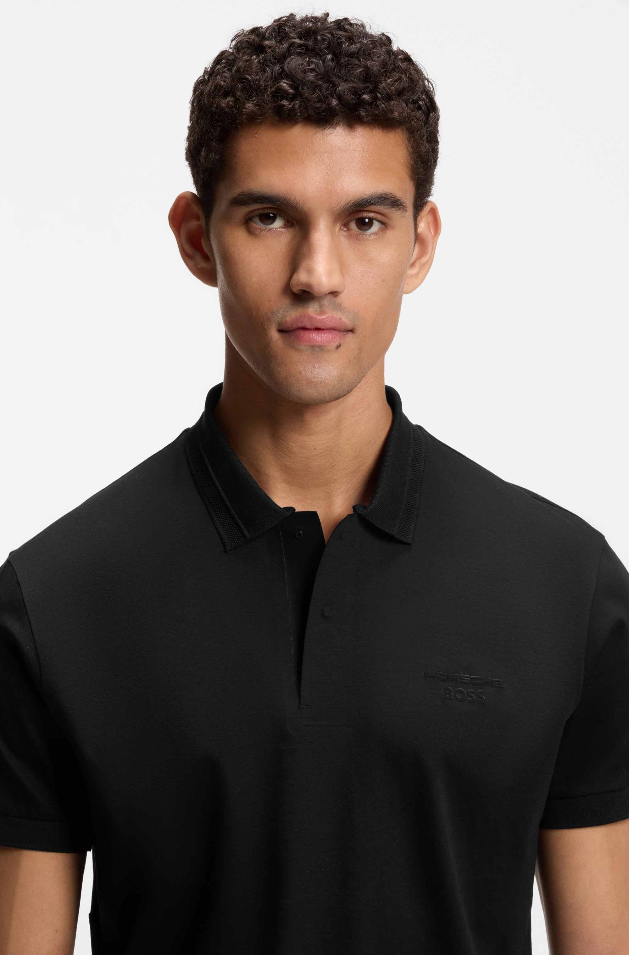 Porsche x BOSS polo shirt in mercerised cotton