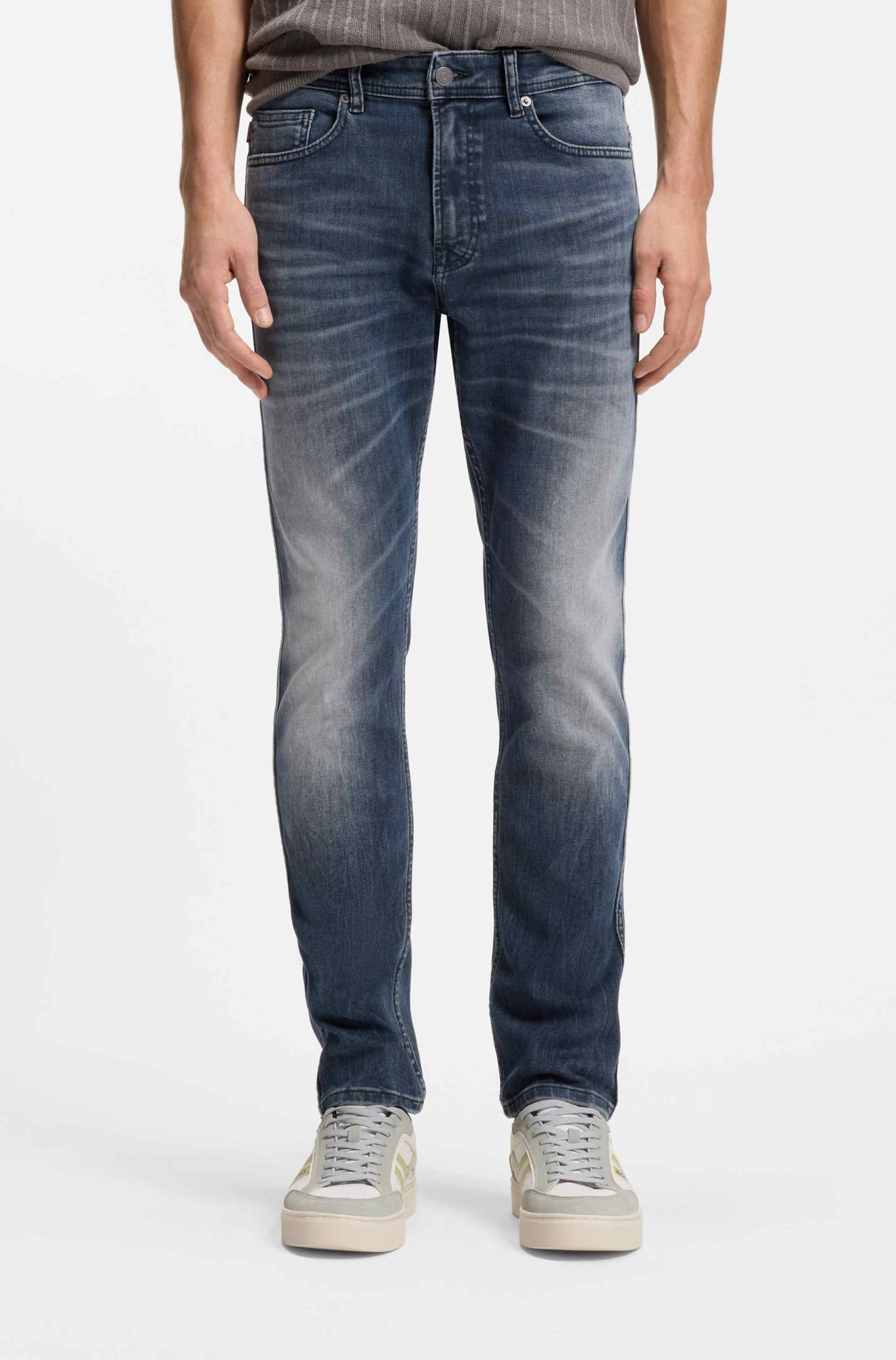 Delaware slim-fit jeans in blue-black stretch denim