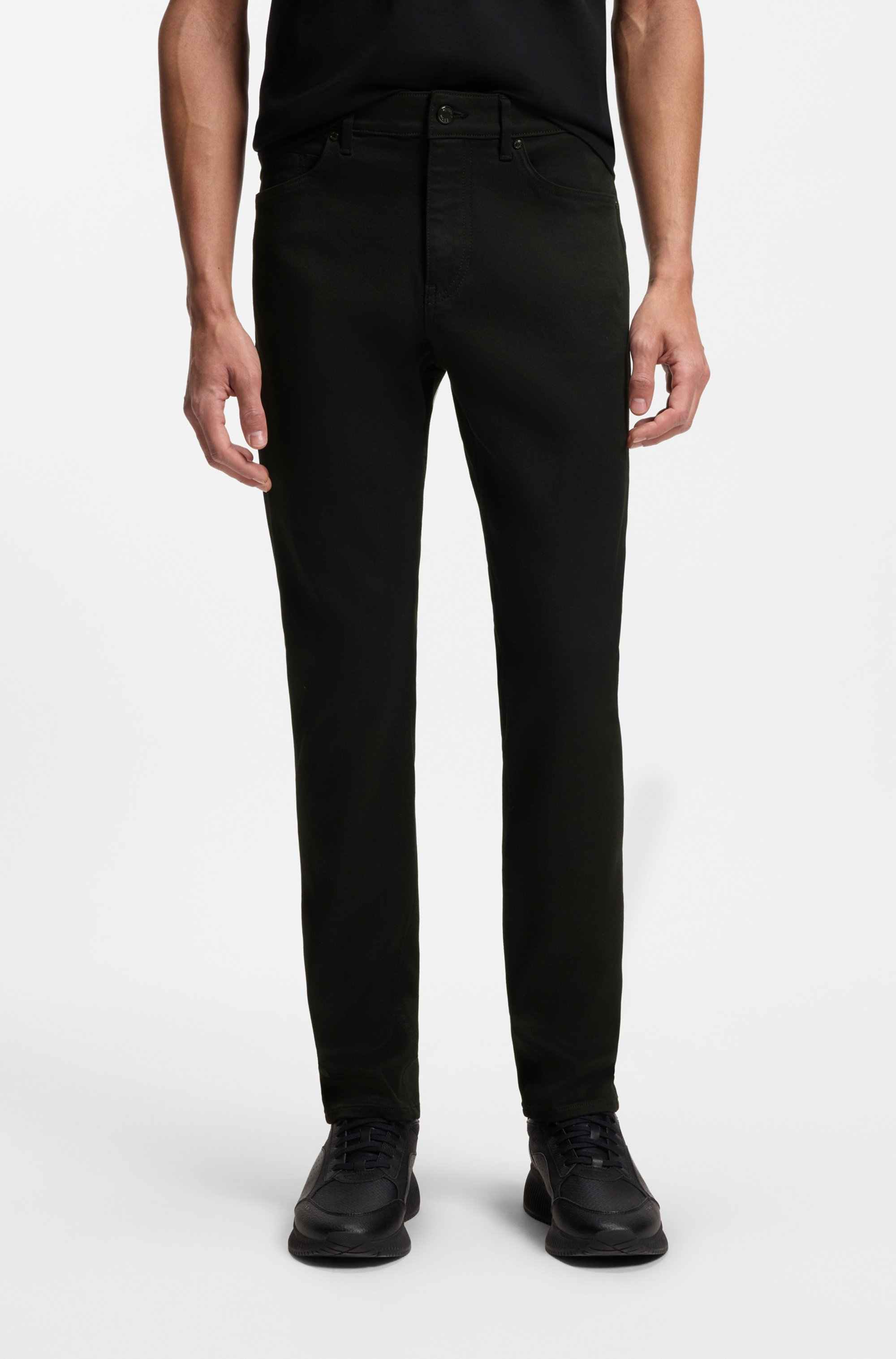 Porsche x BOSS tapered-fit trousers in stretch denim
